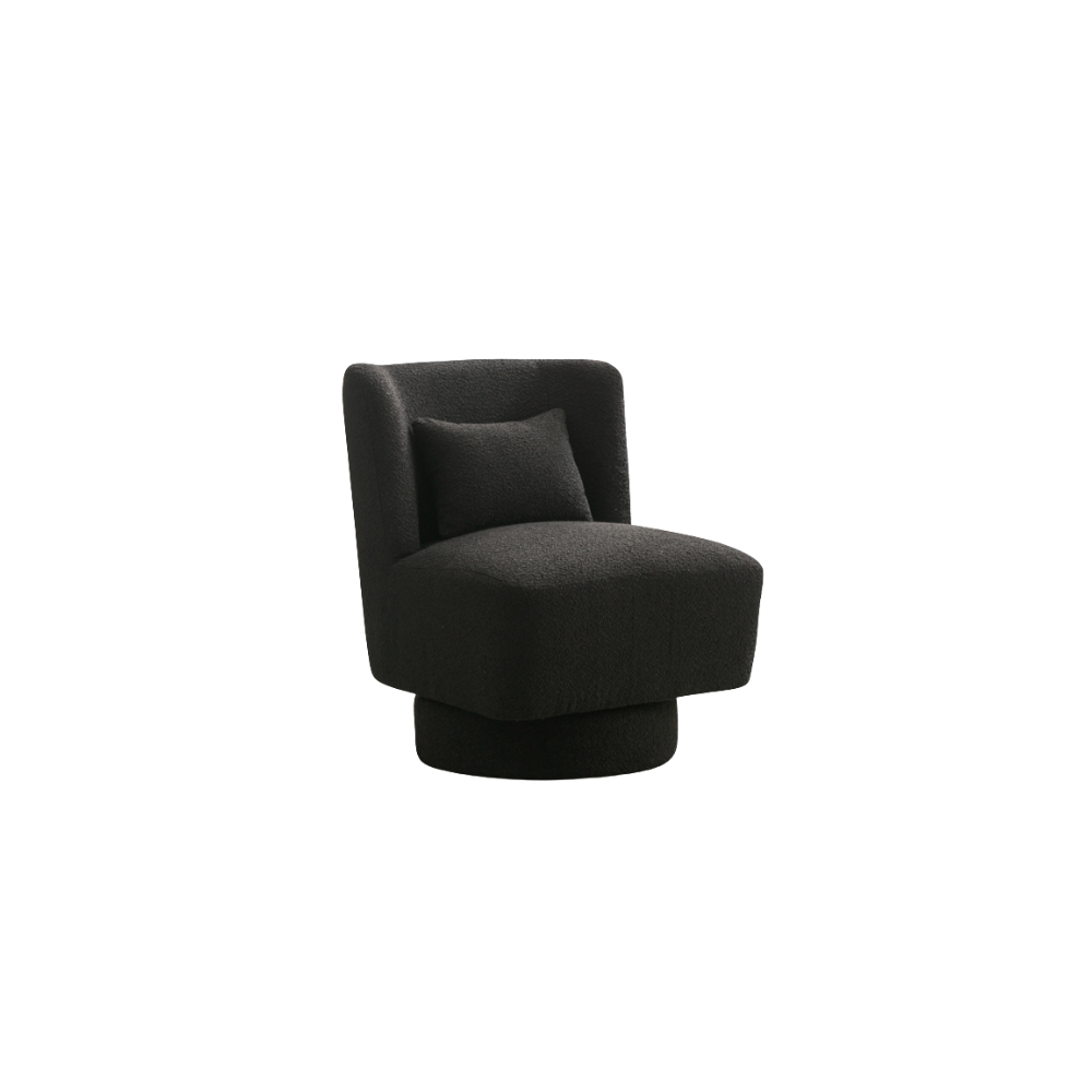 Black Swivel Slipper Chair