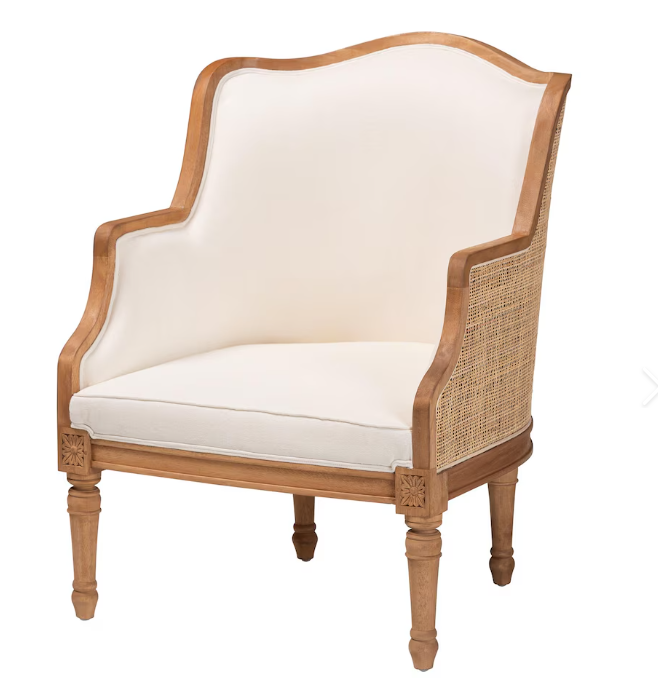 Rattan Trimmed Accent Chair
