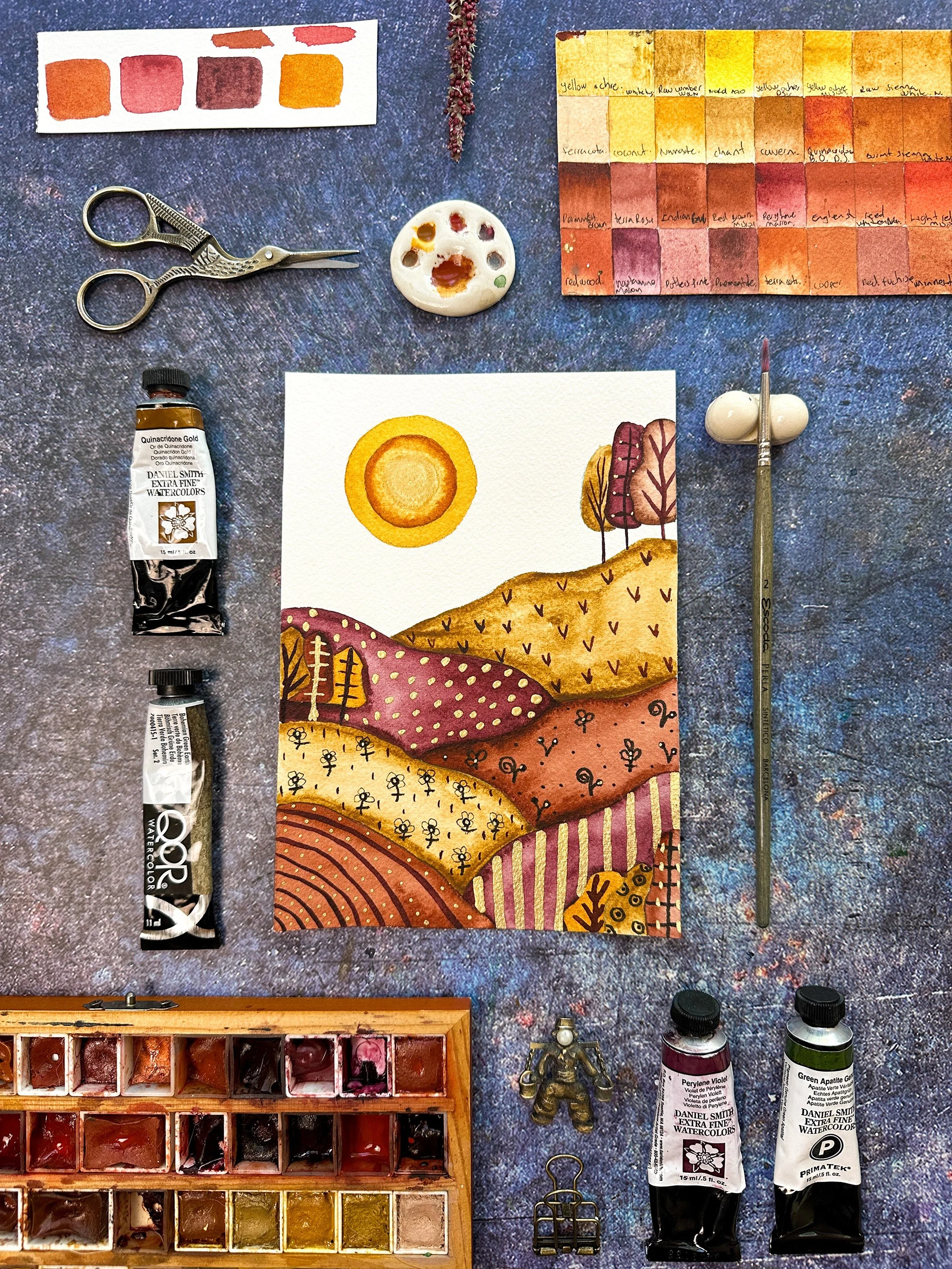  Cozy Little Landscapes in Watercolor.