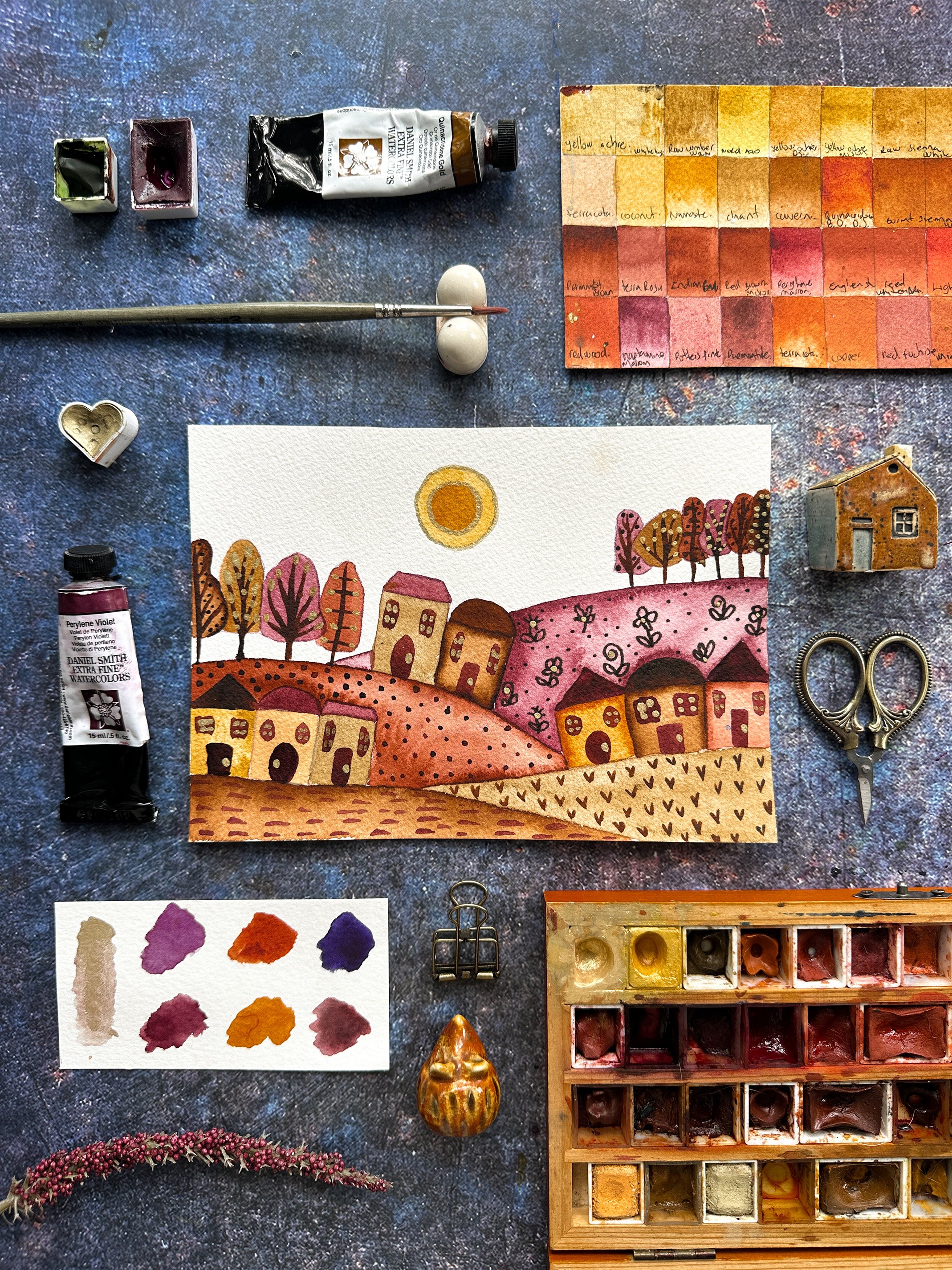  Cozy Little Landscapes in Watercolor.