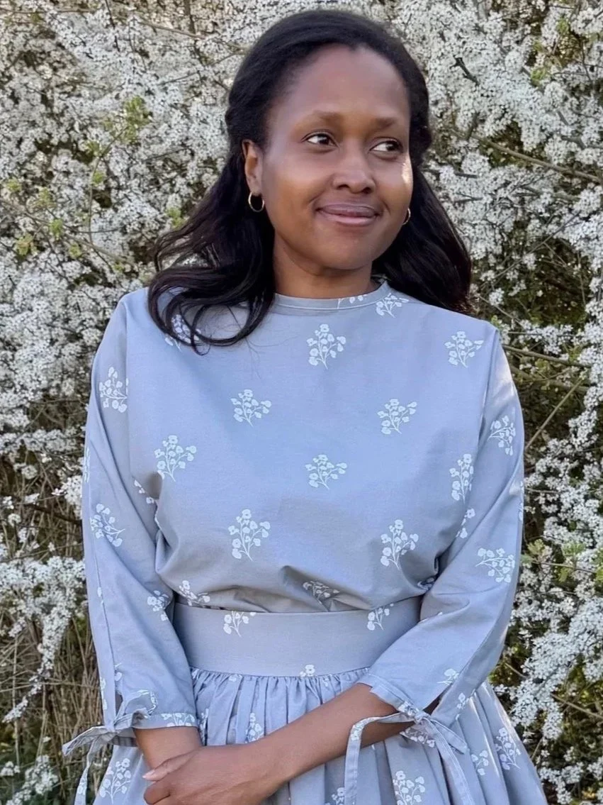 Belle 3/4 length blouse in Floreh Fabrics
