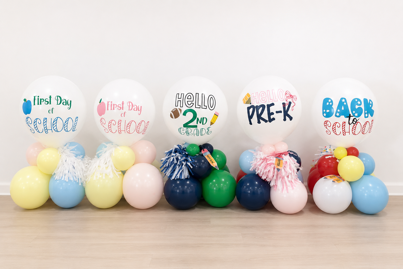 Back To School Jumbo Balloon with base