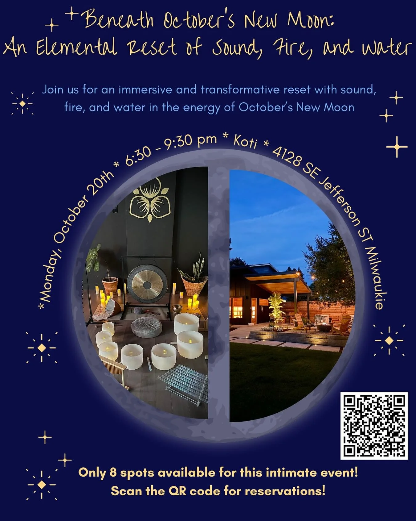 We&rsquo;re welcoming in October&rsquo;s new moon with a special sound bath on Monday, October 20th ✨

I first met Gabi, our wonderful sound bath facilitator, through my neighbor. When Gabi walked through the Koti doors, I knew I&rsquo;d want her to 