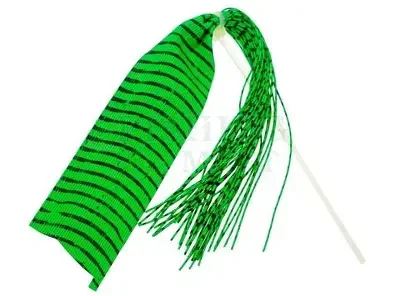 Barred Round Rubber Medium: Chartreuse/Black