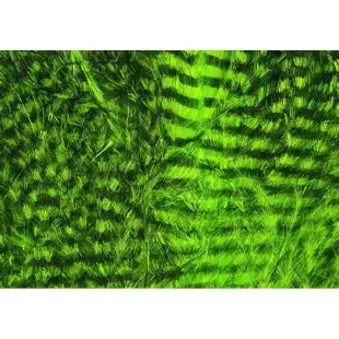 Fine Black Barred Marabou Feathers: Fl. Chartreuse