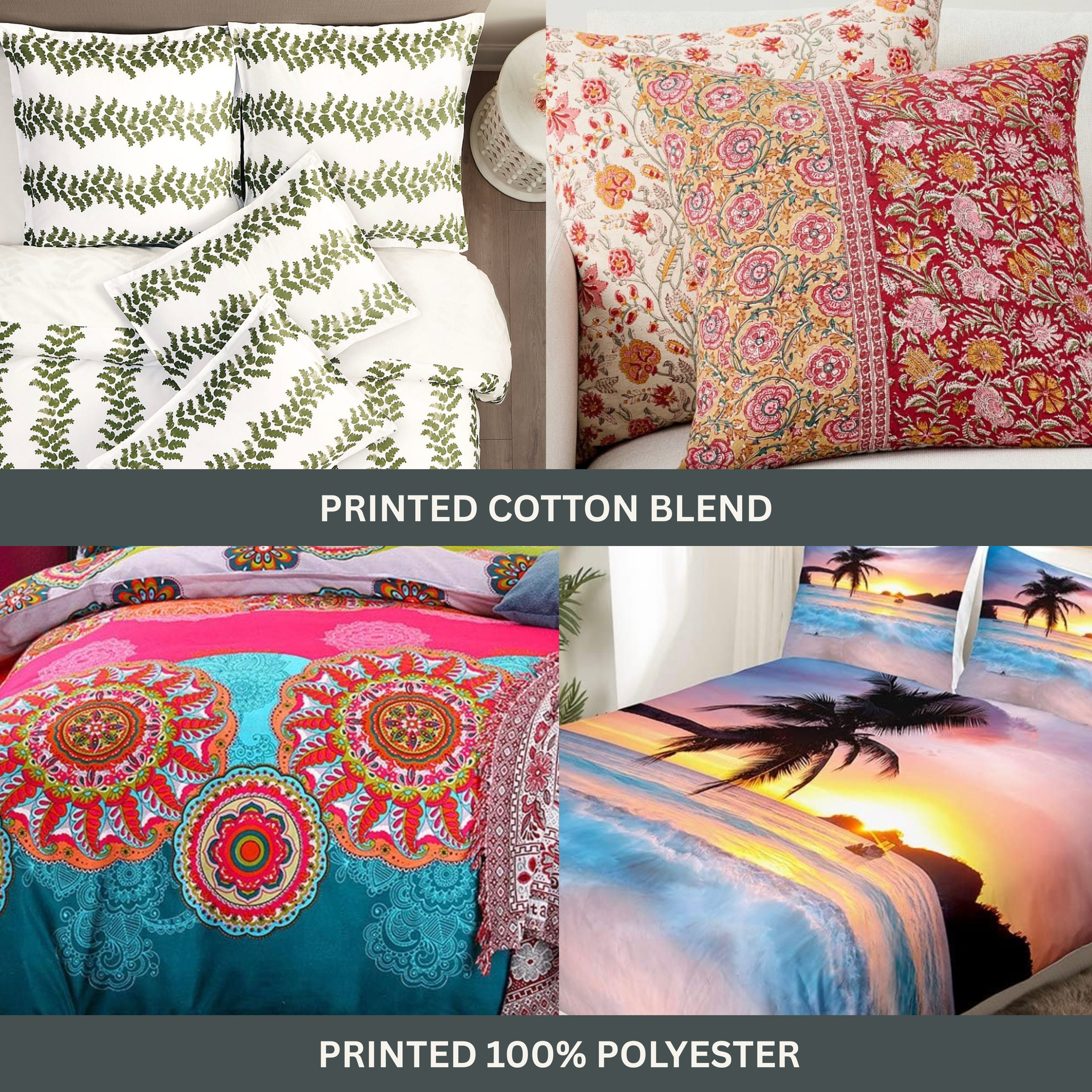 Printing on Cotton: Real, Product Images, with Retailer Designs in Comparison