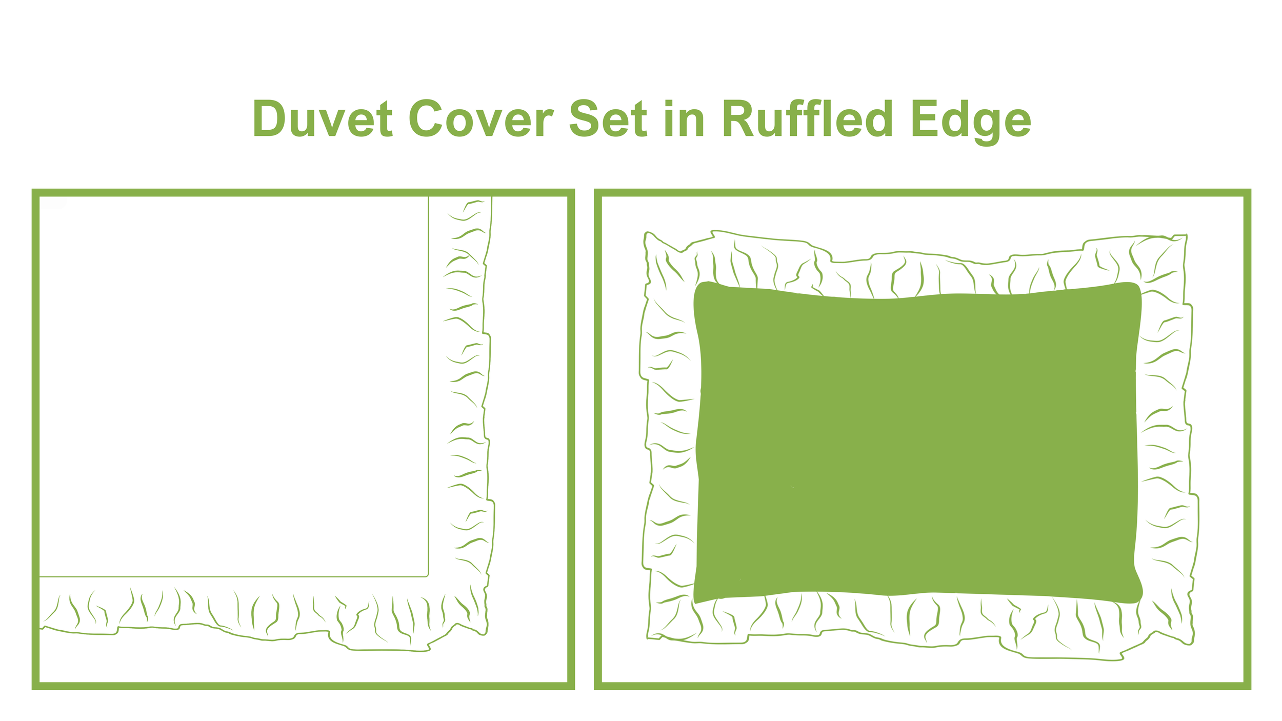 Duvet Cover with Ruffled Edge
