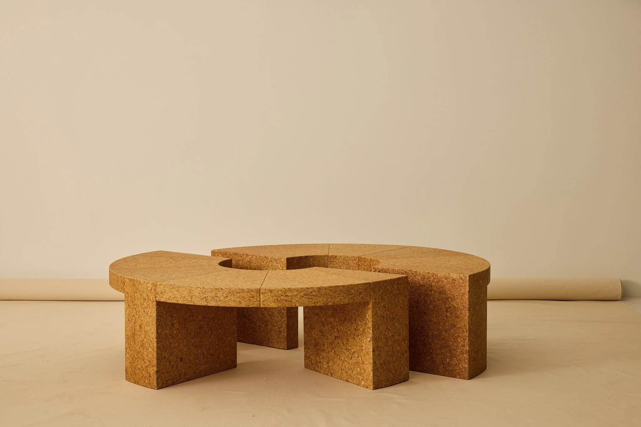 KERMAN Coffee Tables - Pair - Natural Cork