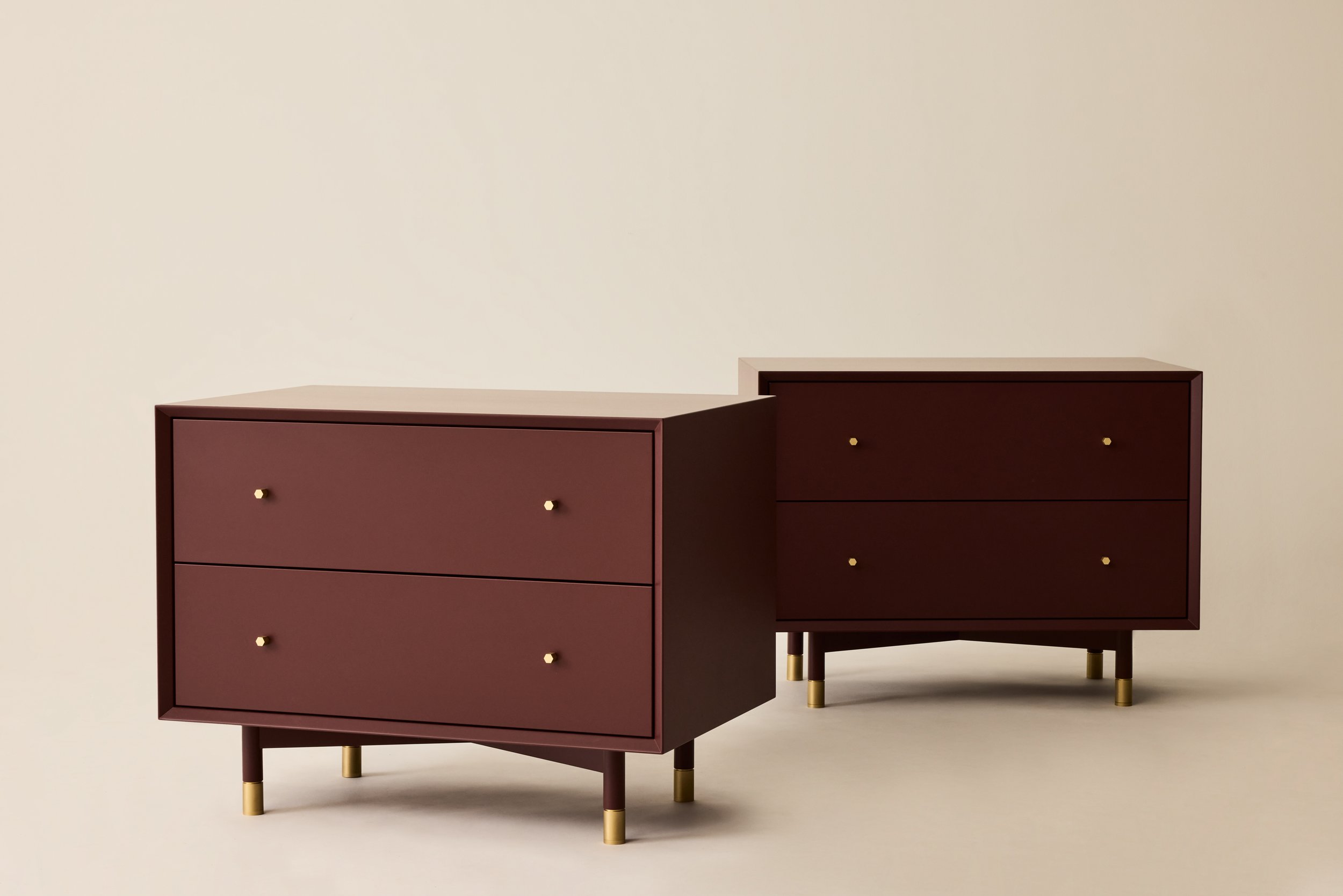 3 / 4  -  Julie Nightstands with custom drawer faces &amp; hardware