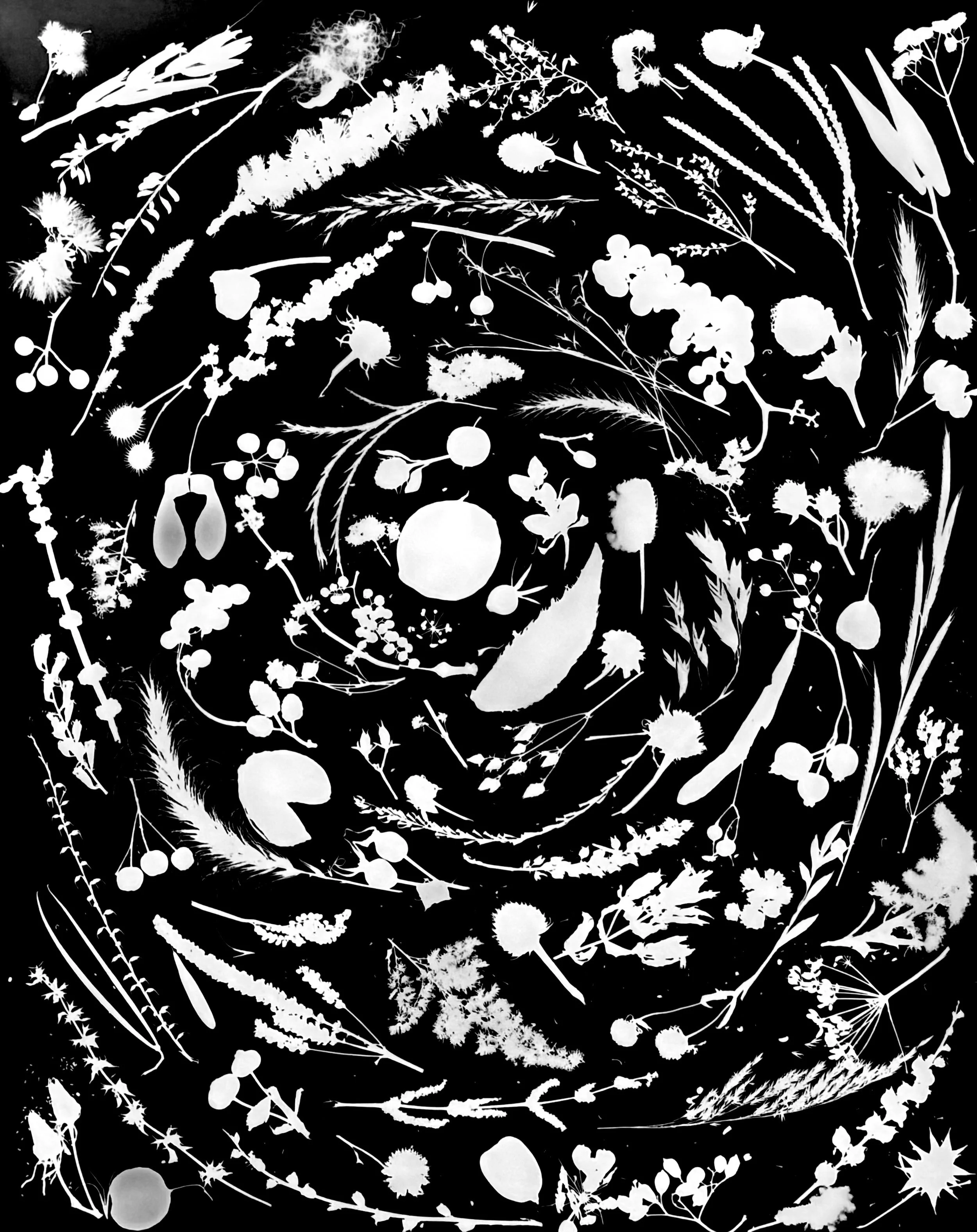 A Swirl Of Seed Heads.  
20x24. 1A