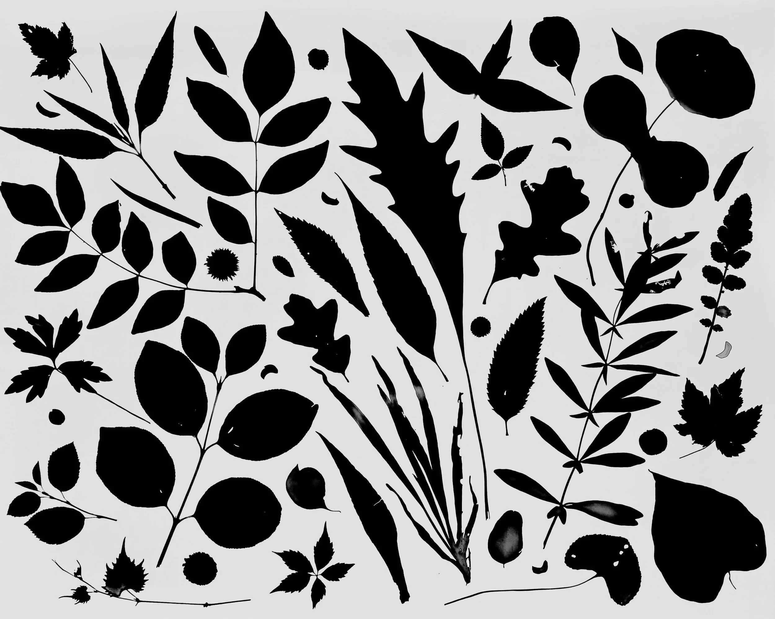 Native leaves of prairies and woodlands,
NE Illinois.  
16x20.  1B