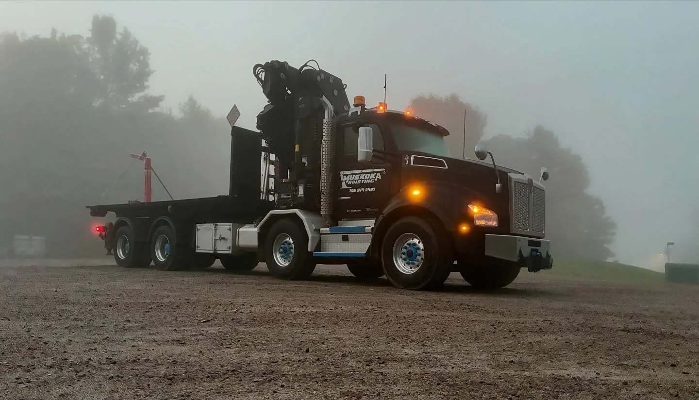 Ready for a day of lifting heavy.

🏗️ Boom Truck Crane Services
📍 Serving Muskoka &amp; the surrounding areas
📞 Call 705-644-0427

www.muskokahoisting.com

#muskokahoisting #boomtruck #cranelife #muskokabuilder #muskokabuilders #craneoperator