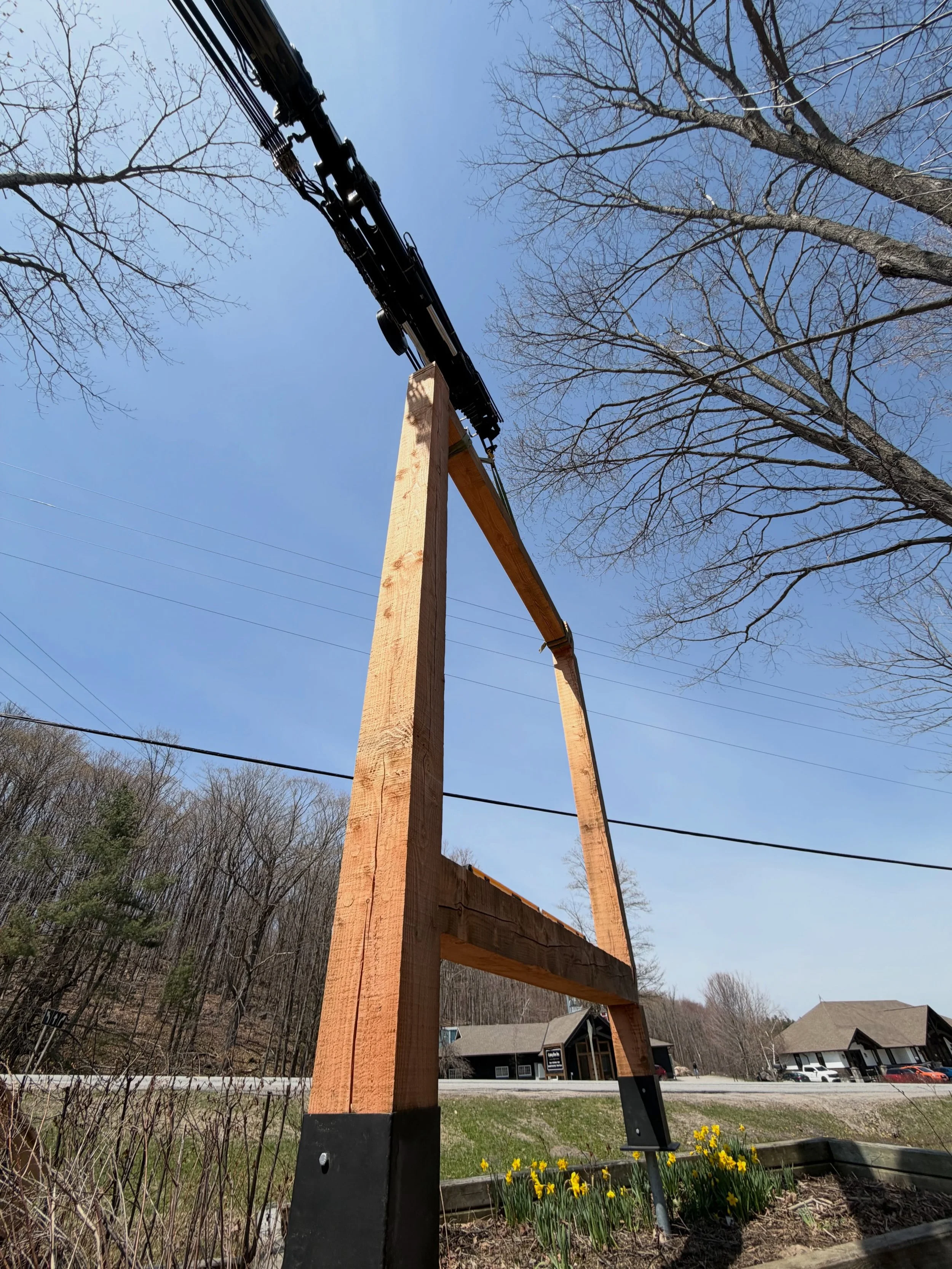New sign going up at @muskokalumber in Port Carling this week ⬆️

Muskoka Hoisting: Leave the heavy lifting to us. 

🏗️ Boom Truck &amp; Spider Crane Services

📍 Serving Muskoka &amp; the surrounding area

#muskokahoisting #craneoperator #cranelife