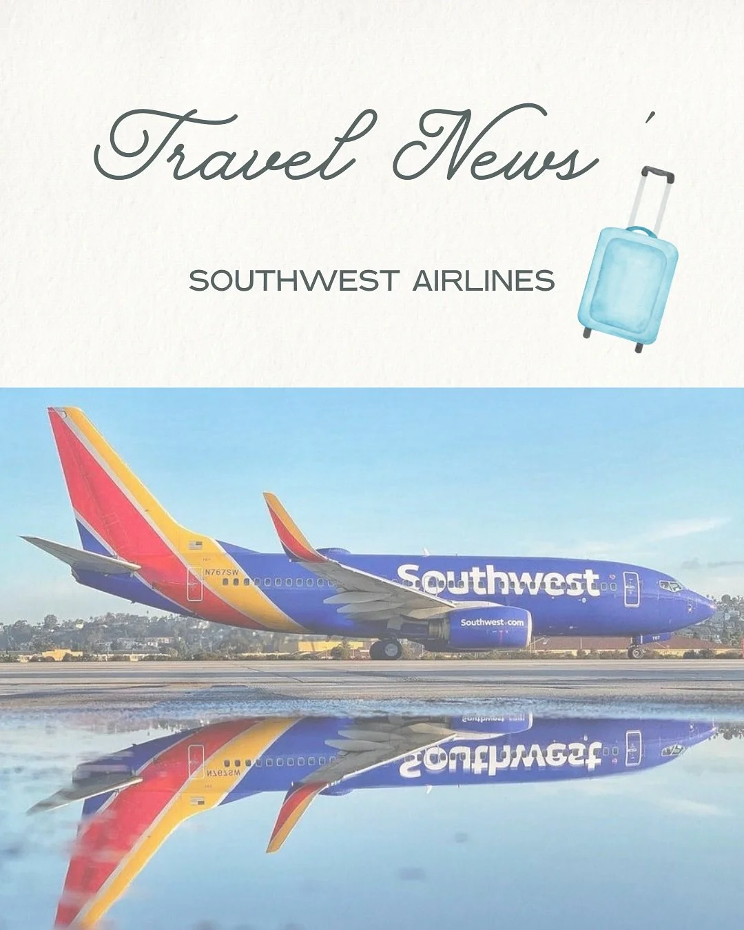 ✈️Southwest Airlines announced two free checked bags will happen no longer for all passengers! But don&rsquo;t worry we have you all caught up on the latest details. Swipe for all the details!