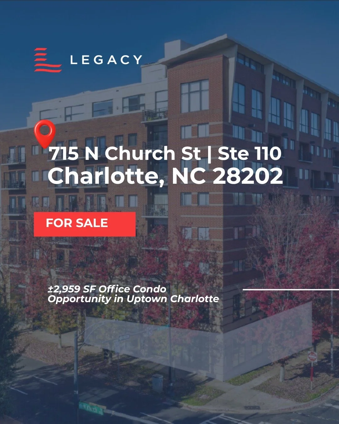 This is one of the smarter plays in Uptown right now.

📍 715 N Church St | Suite 110 +2,959 SF Office Condo FOR SALE

You&rsquo;re buying positioning in one of Charlotte&rsquo;s most active corridors. This is one of the smarter plays in Uptown right