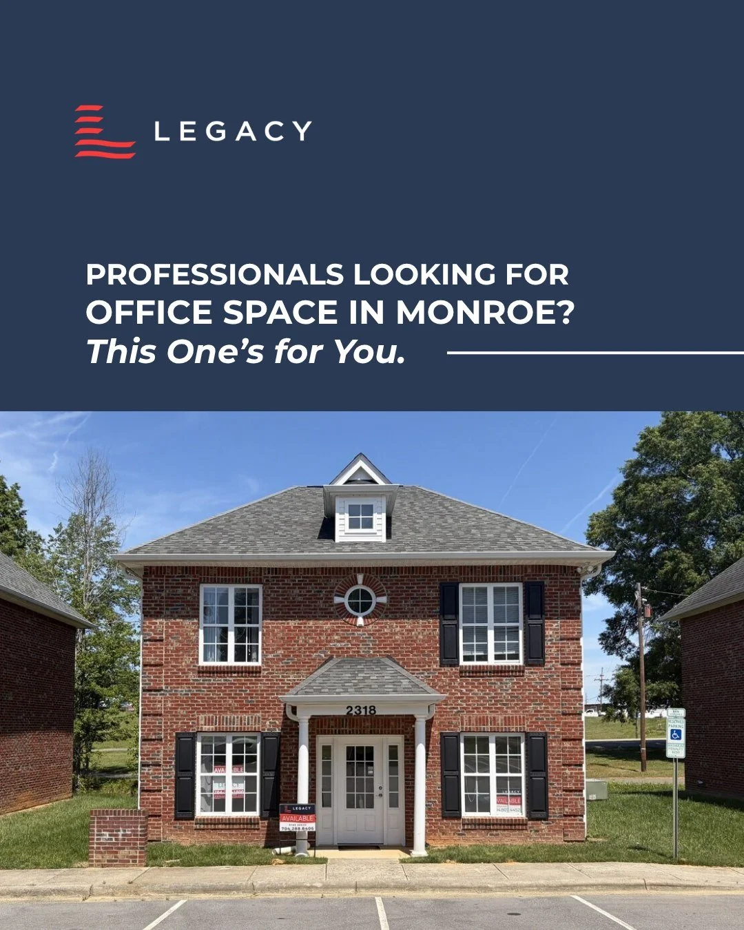 Looking for professional office space in Monroe, NC? This one might be for you! 

📍 2318 Katie Leigh Lane | Monroe, NC

Whether you're an attorney, accountant, financial advisor, therapist, or business owner looking for a space that reflects your pr
