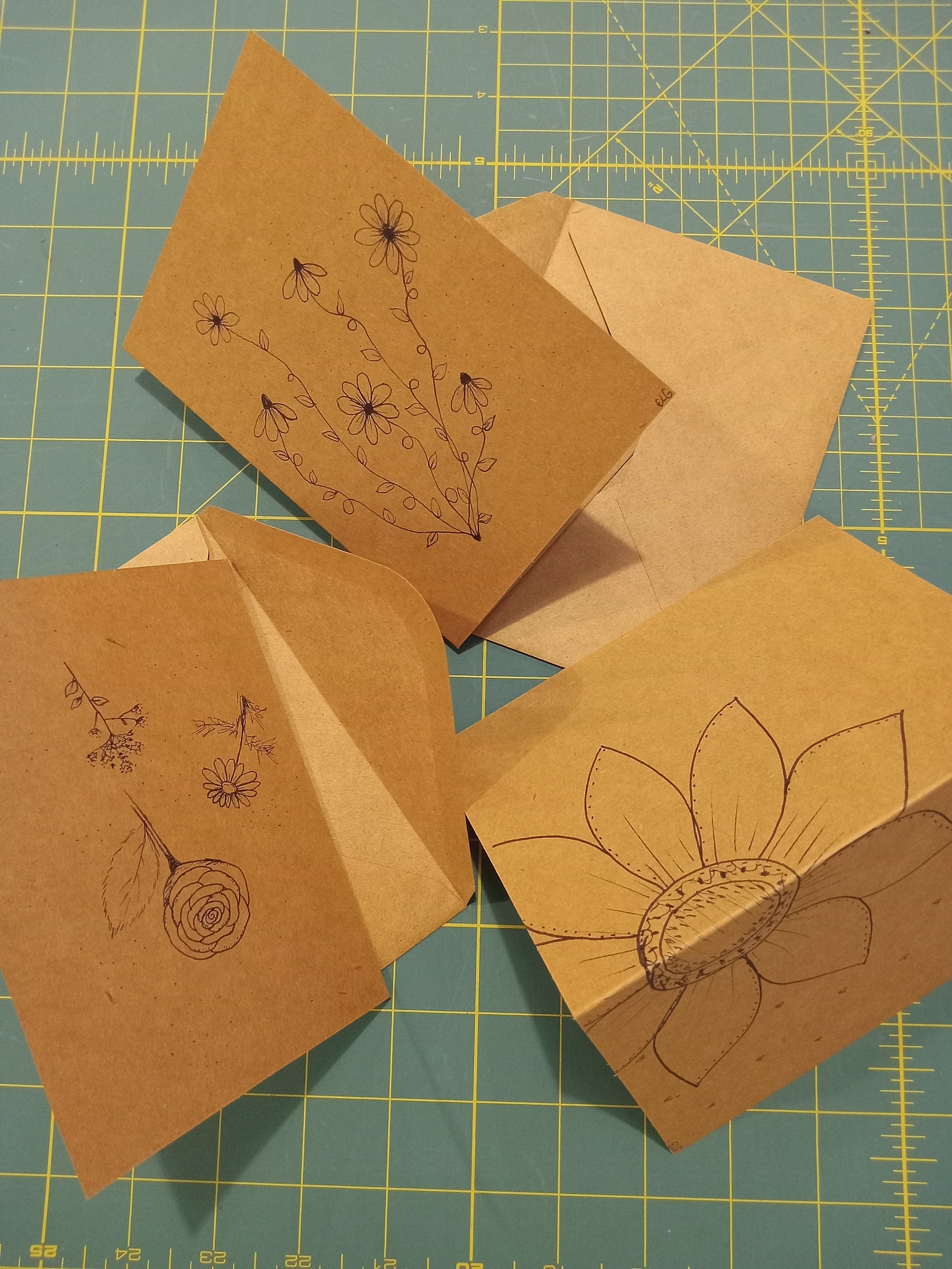 Hand drawn cards
