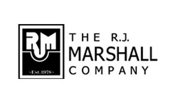 Logotipo de The R.J. Marshall Company, con las iniciales RM en un recuadro a la izquierda y texto a la derecha indicando el nombre completo de la empresa. Incluye el año de establecimiento, 1978, en la parte inferior del recuadro.