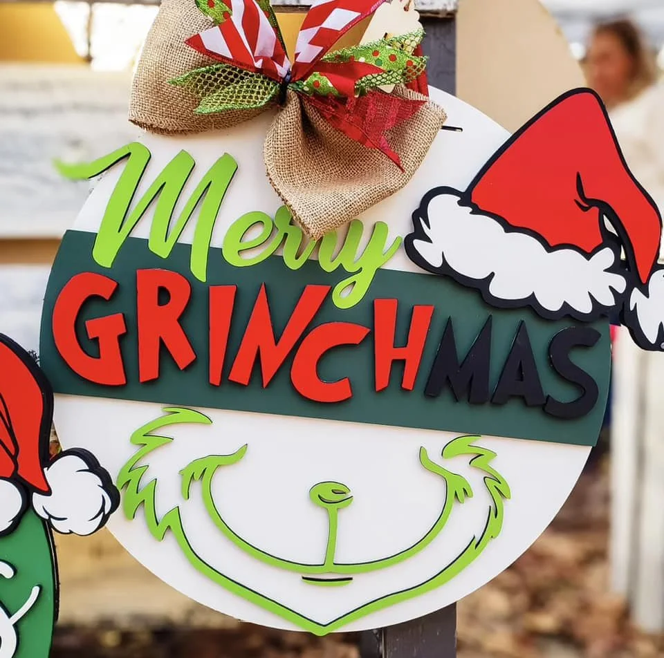 Merry Grinchmas Door Hanger