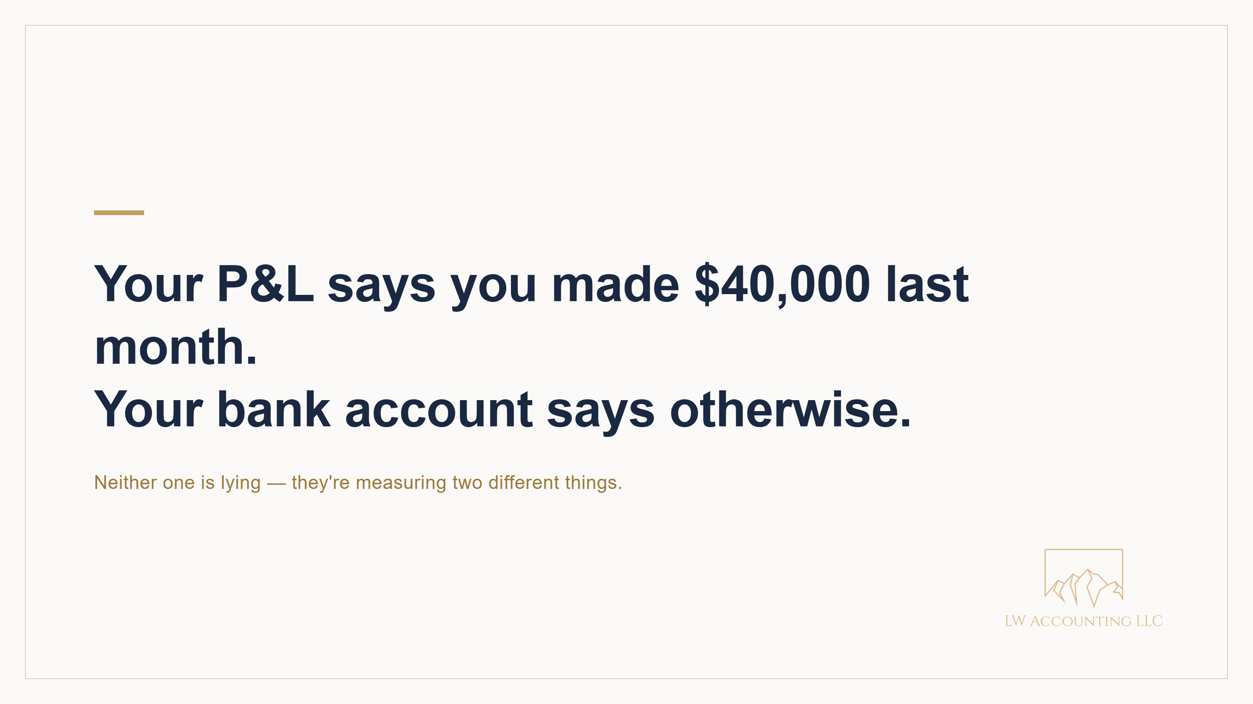 You're profitable on paper — so why is your bank account empty?