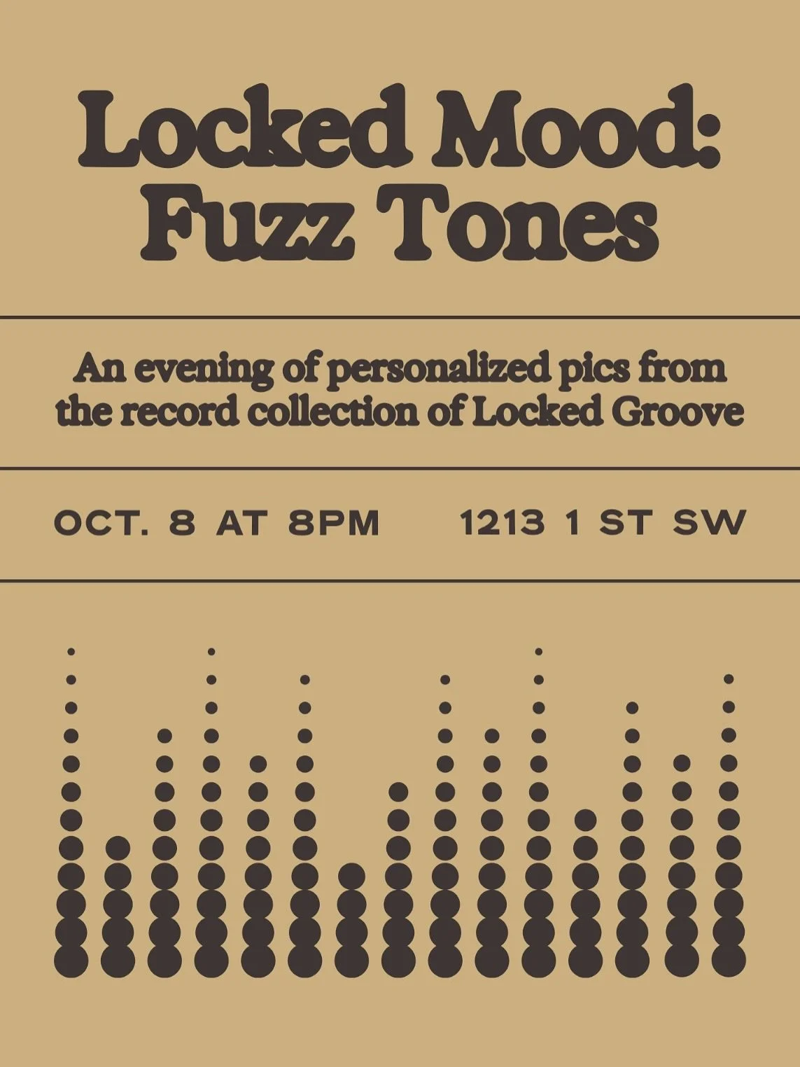 Locked Mood returns on October 8th with Fuzz Tones &mdash; a night immersed in the warm chaos of distortion.

Join us underground as we explore how fuzz shaped sonic expression across genres: rock, electronic, and jazz, all spun from @lockedgroove7 &