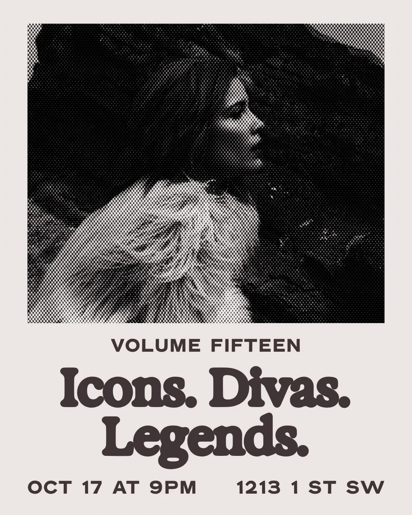 ICONS. DIVAS. LEGENDS. V15

No irony. No guilt. All pleasure. 

This Saturday we&rsquo;re digging into our Tumblr era records. Expect to hear Halsey, Lorde, Arctic Monkeys, The 1975 and more&hellip;

Come down for low lighting, high vibes, and bathro