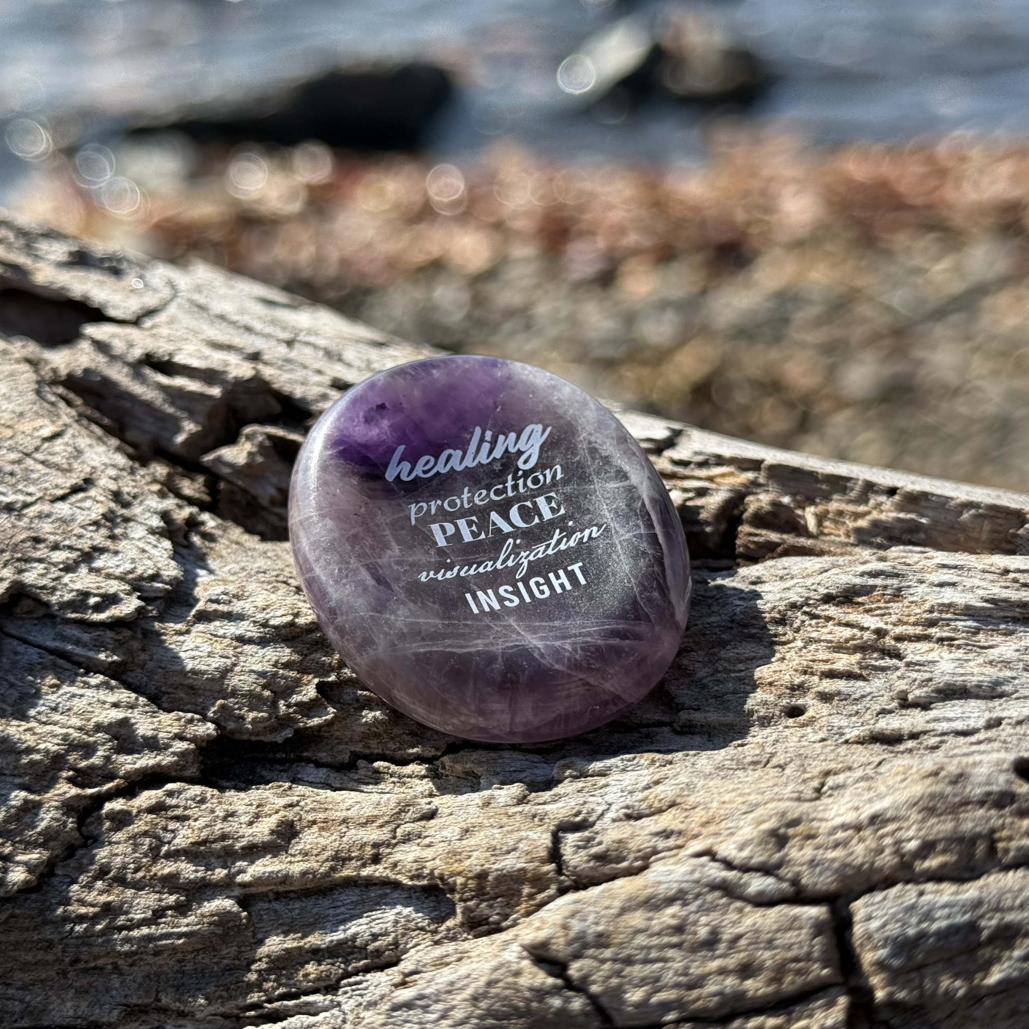 Amethyst Worry Stone