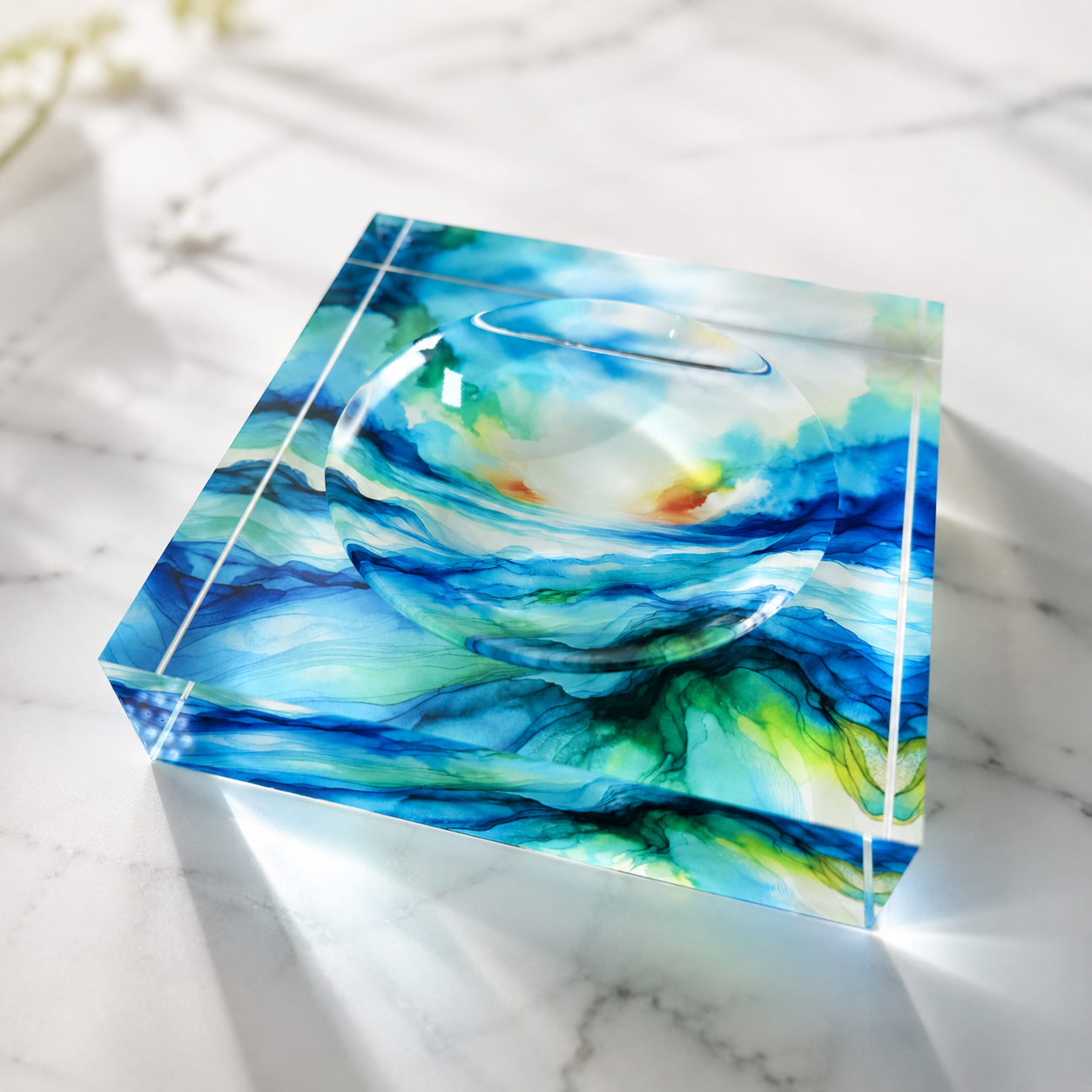 Blue Waves Candy Dish
