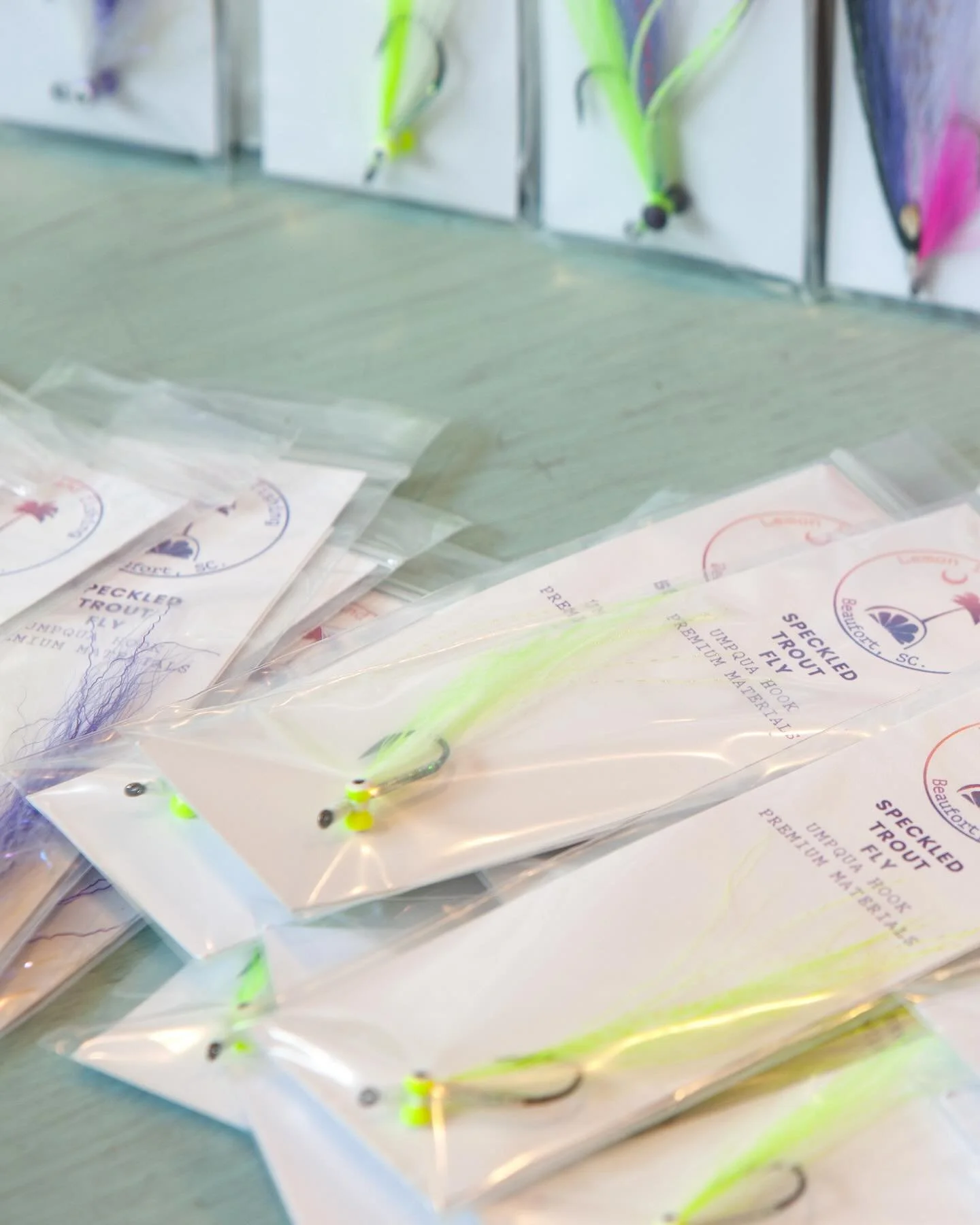 We’re stoked to bring in @lemon_island_fishing trout flies to the fly shop! 
Locally tied and proven to catch speckled trout here in the Lowcountry — come check ’em out!
#trout #fishing #hiltonhead