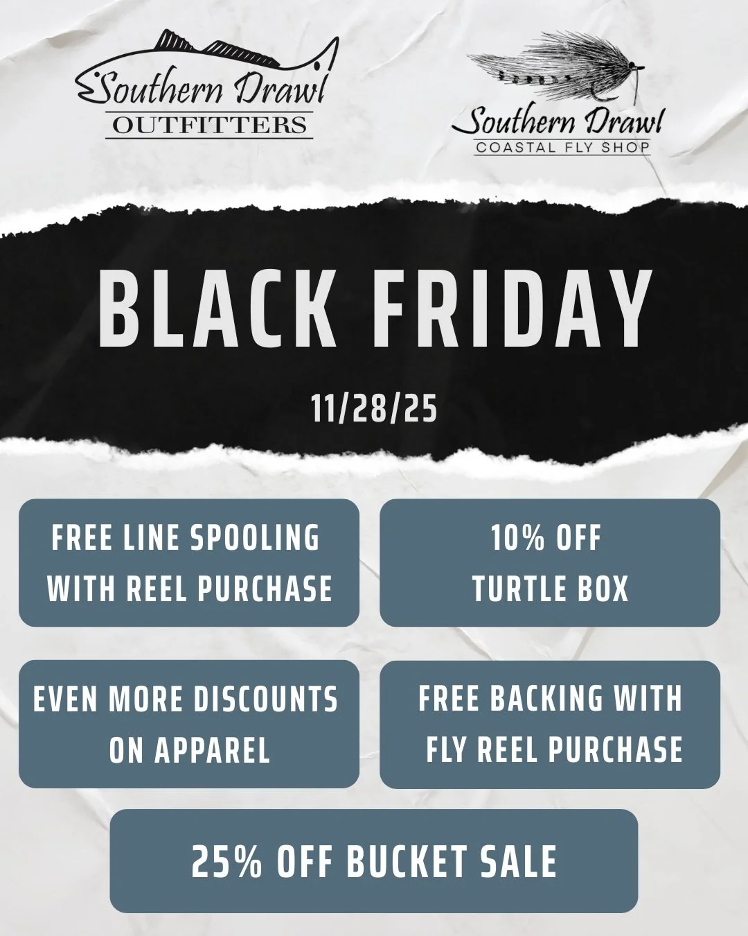 Black Friday is a week away and we&rsquo;re gonna have some awesome deals on top of the line products and brands!

#hiltonhead #blackfriday #fishing #smallbuisness