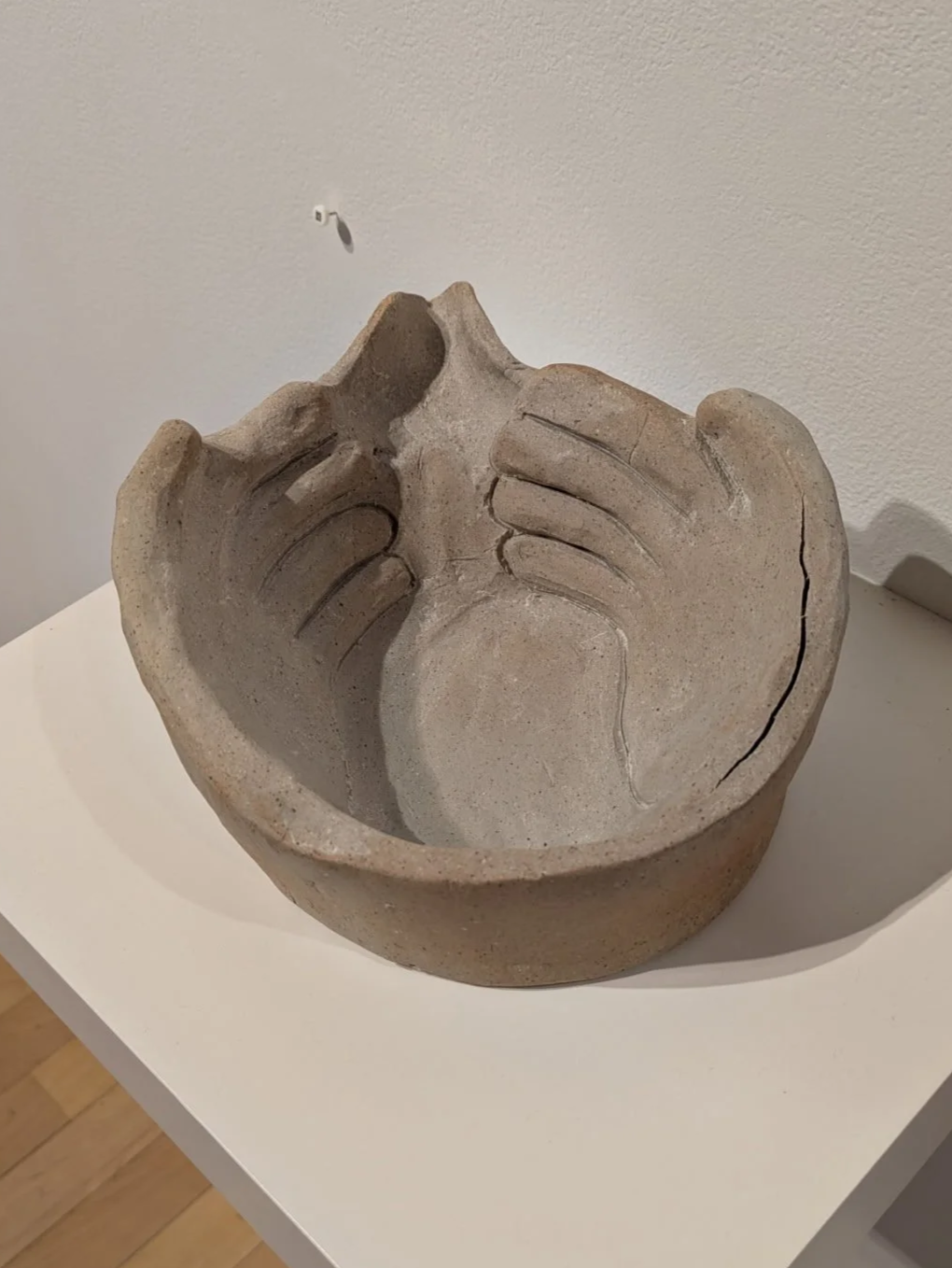 Grandfather's Hands Clay Bowl