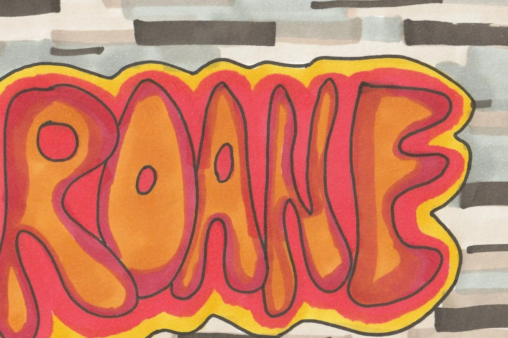 Graffiti Name Typography, Middle School