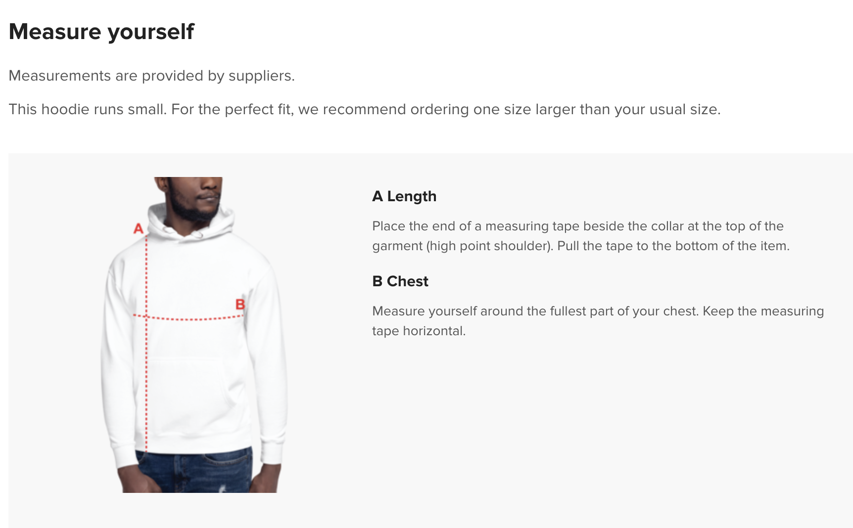 Measure yourself - Hoodie