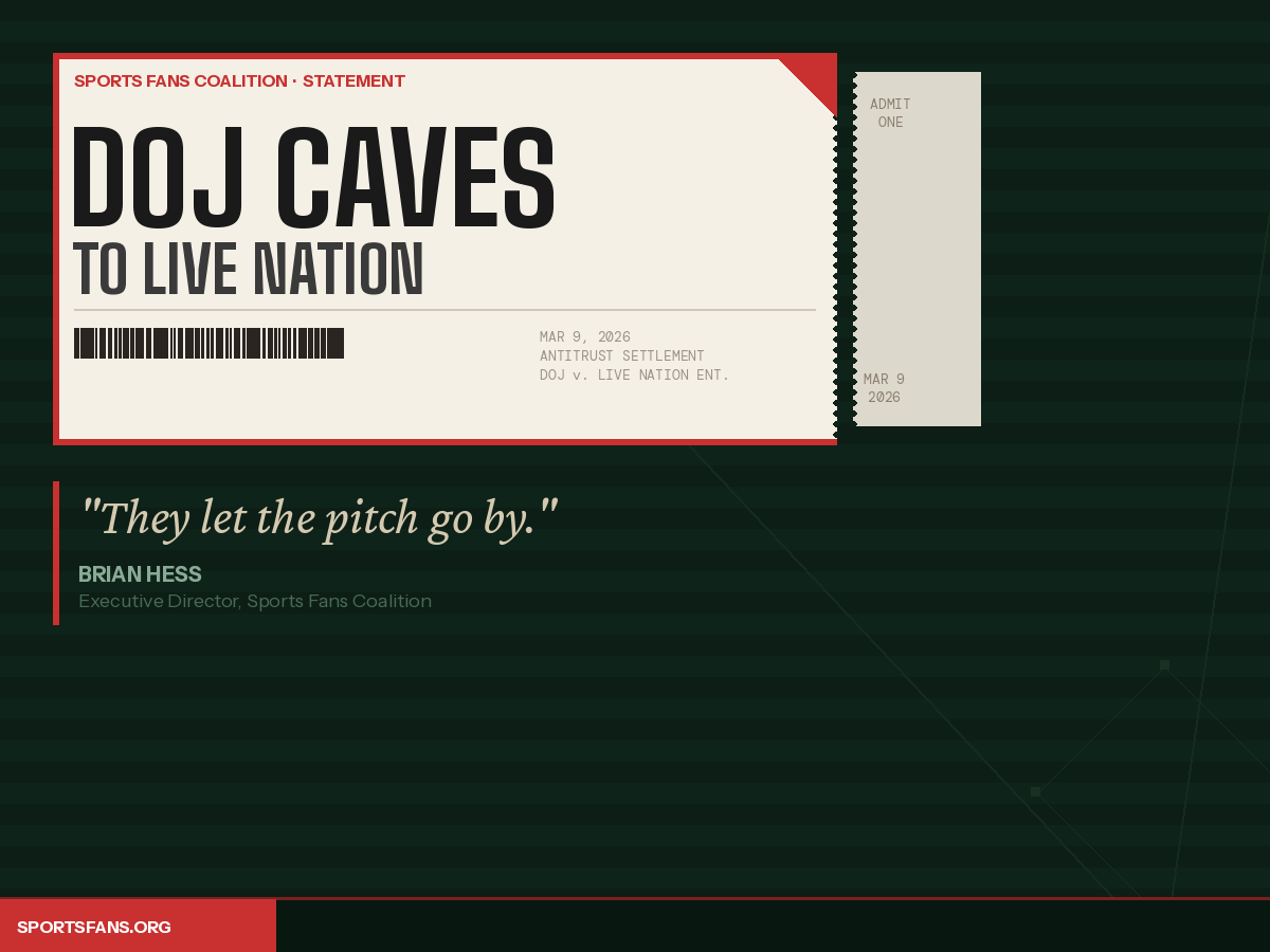 Statement on DOJ Settlement with Live Nation Entertainment