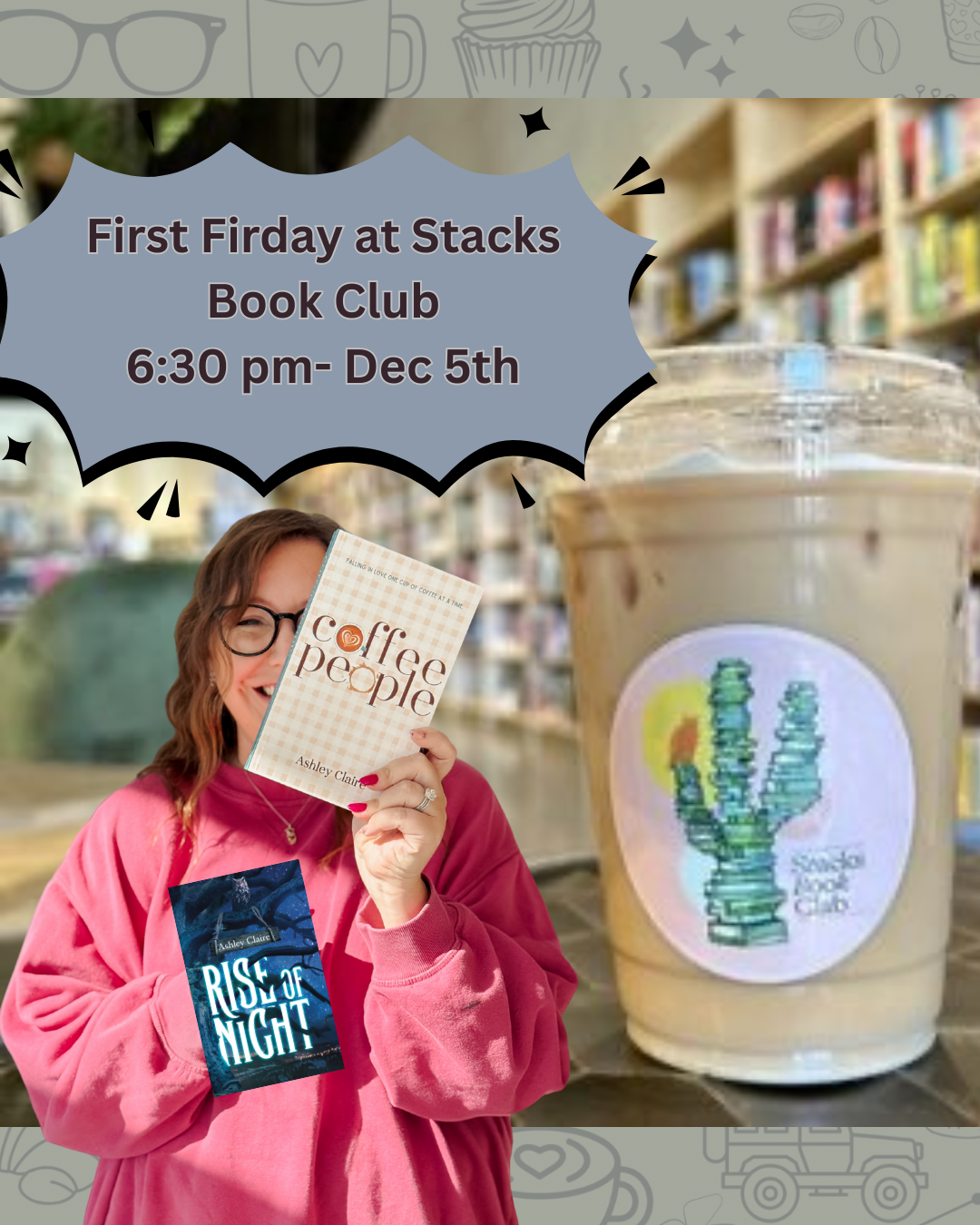 First Friday at Stacks Book Club!