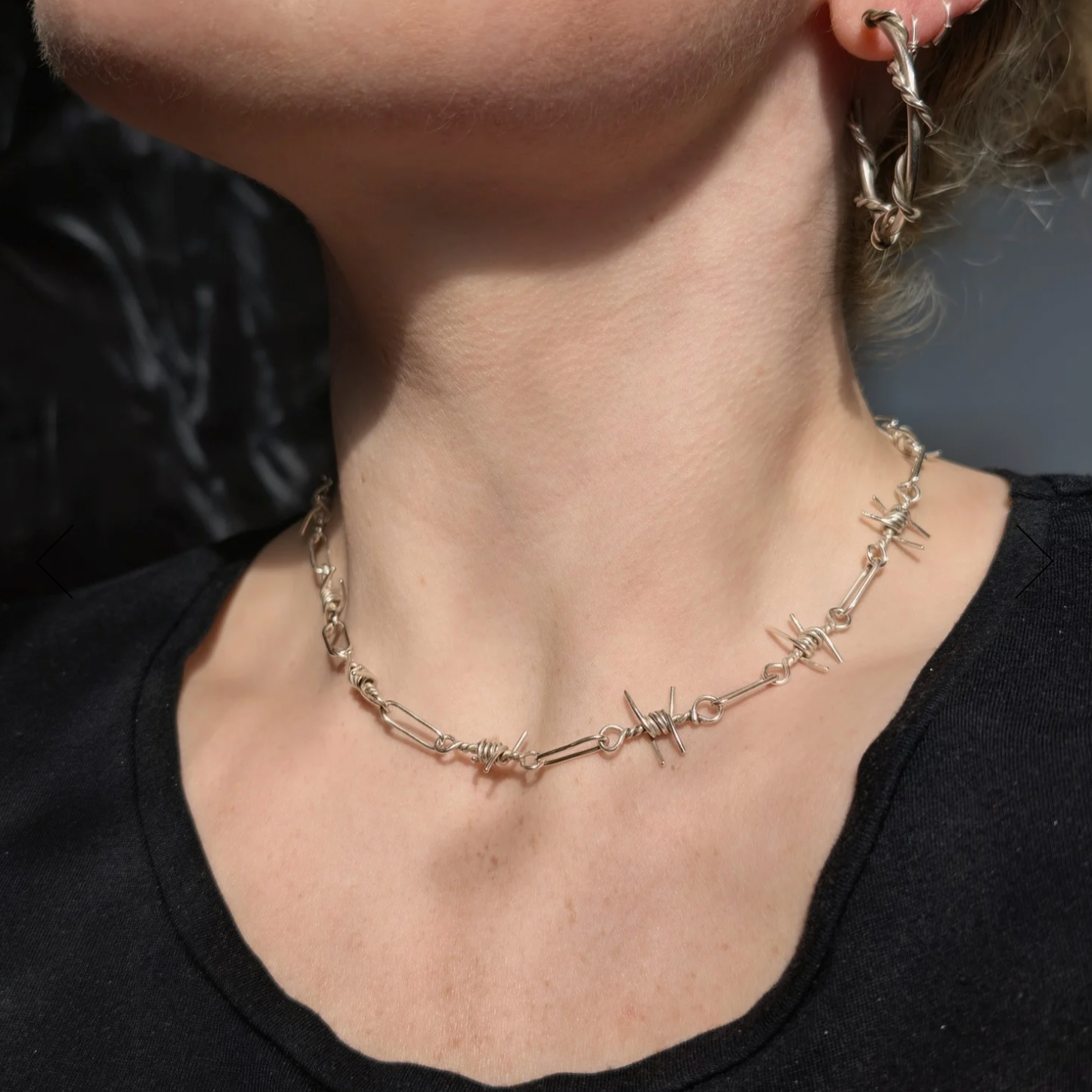 Handmade Barbed Wire Chain Necklace