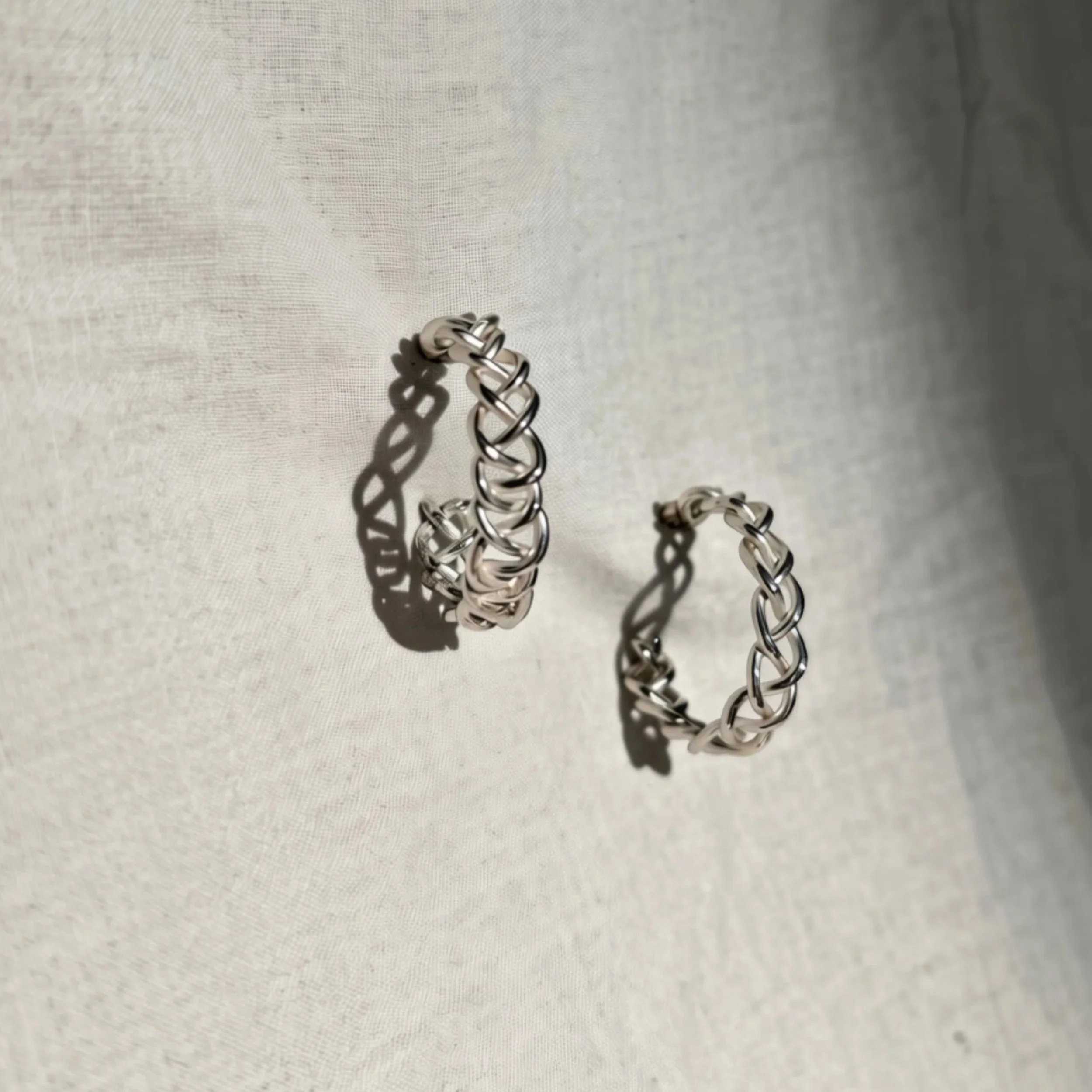 Handmade Braided 'Willow' Hoop Earrings