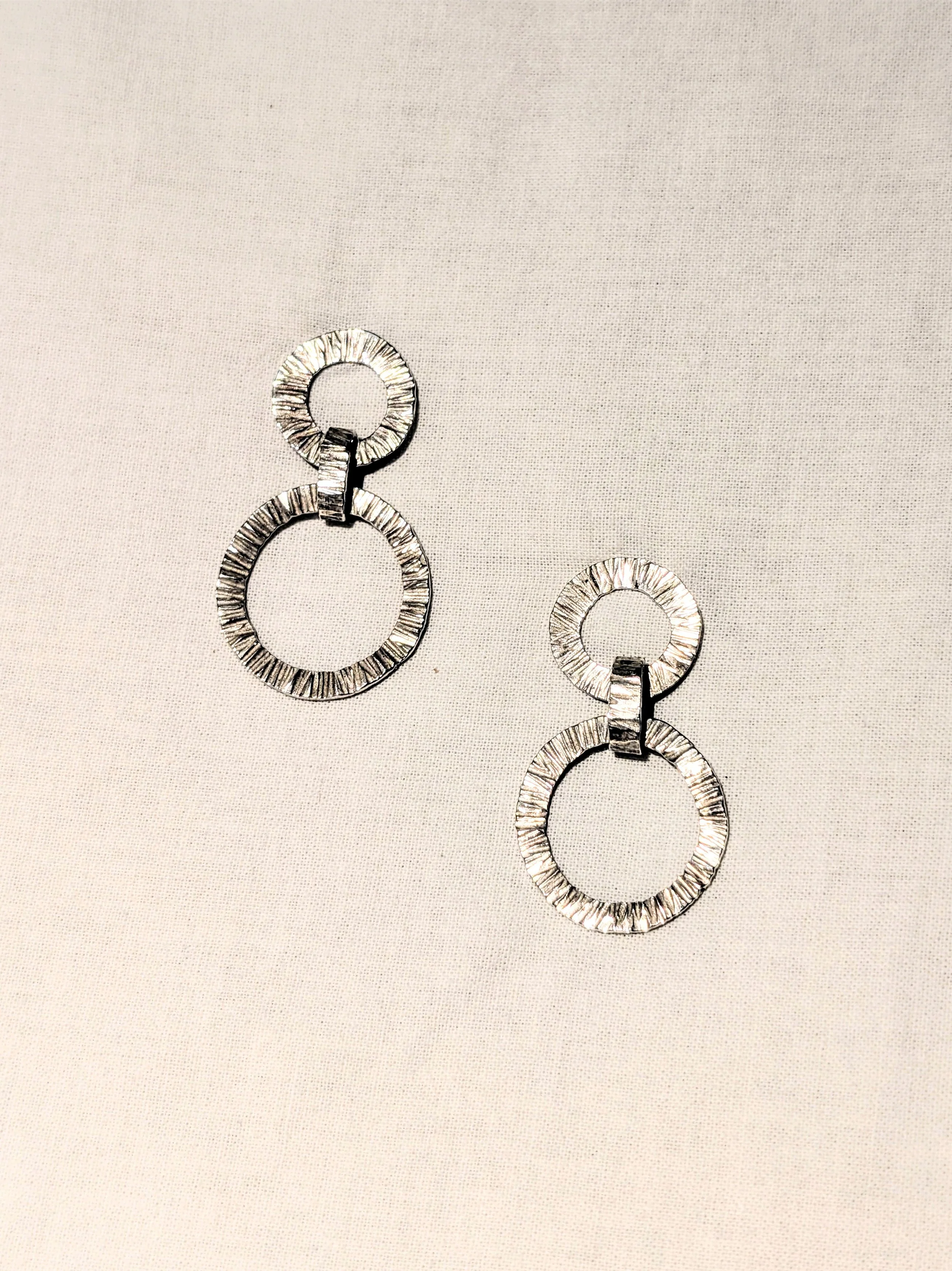'Grian' Sterling Silver Drop Earrings