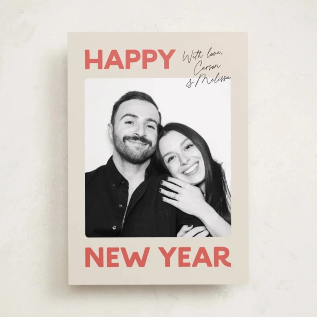 Big and Bold Type New Year Photo Card