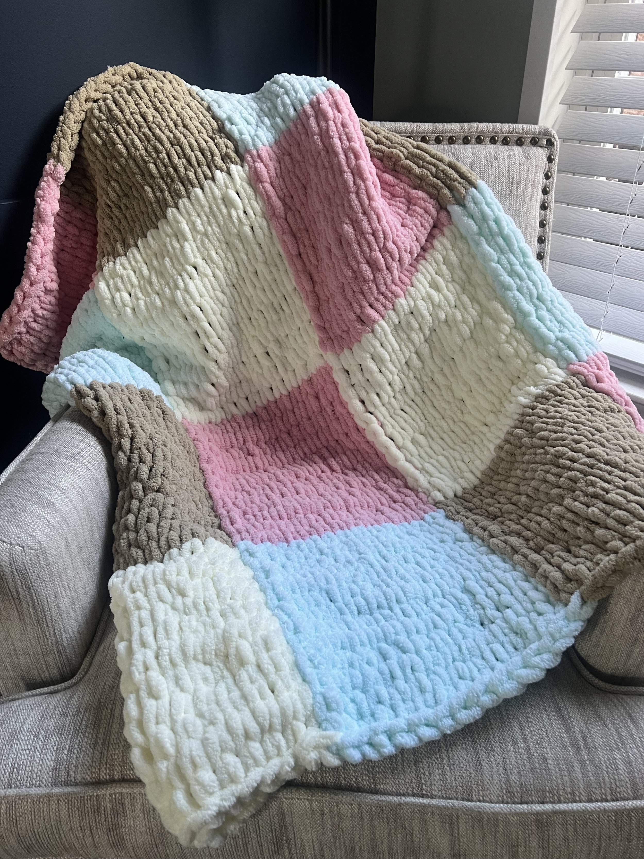 Custom Made Loop Yarn Baby Blanket