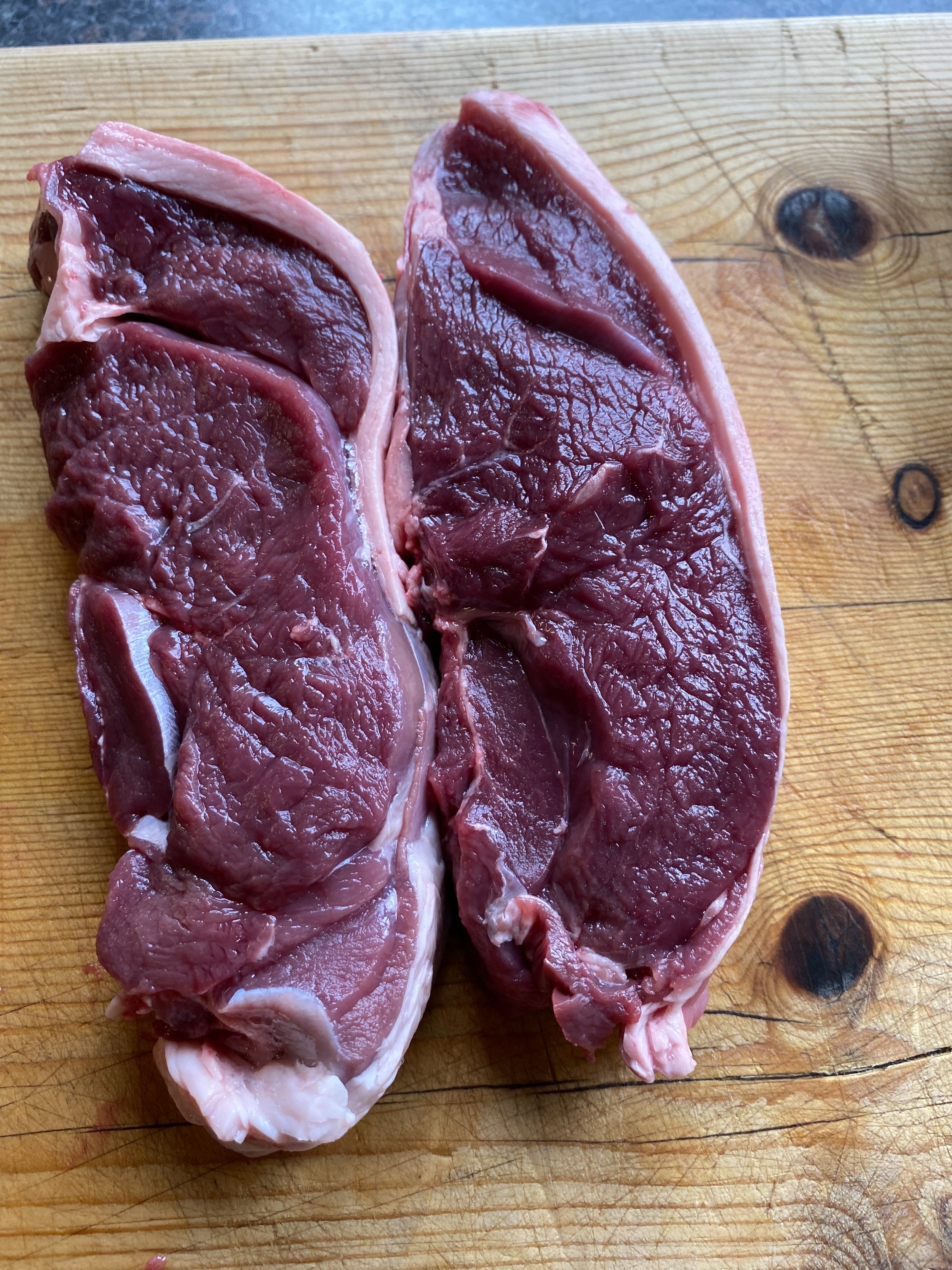 Venison rump steaks