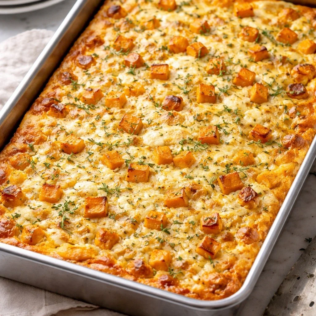 There is something so special about a dish that feels elegant enough for entertaining yet simple enough to prepare in a small kitchen. This Butternut Squash Breakfast Bake is exactly that kind of recipe.

Sweet, caramelized butternut squash layered b