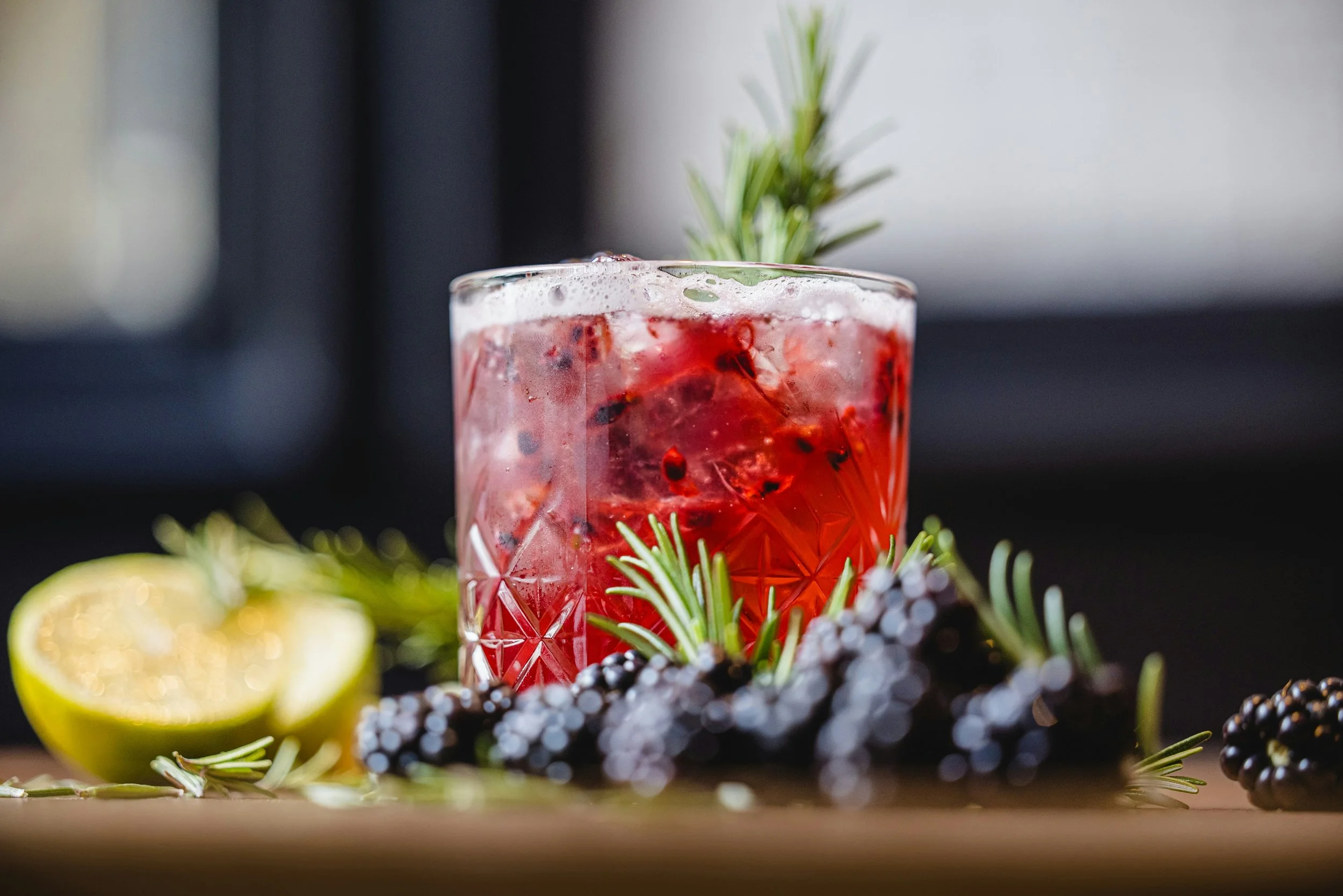 Blackberry Lime Shrub