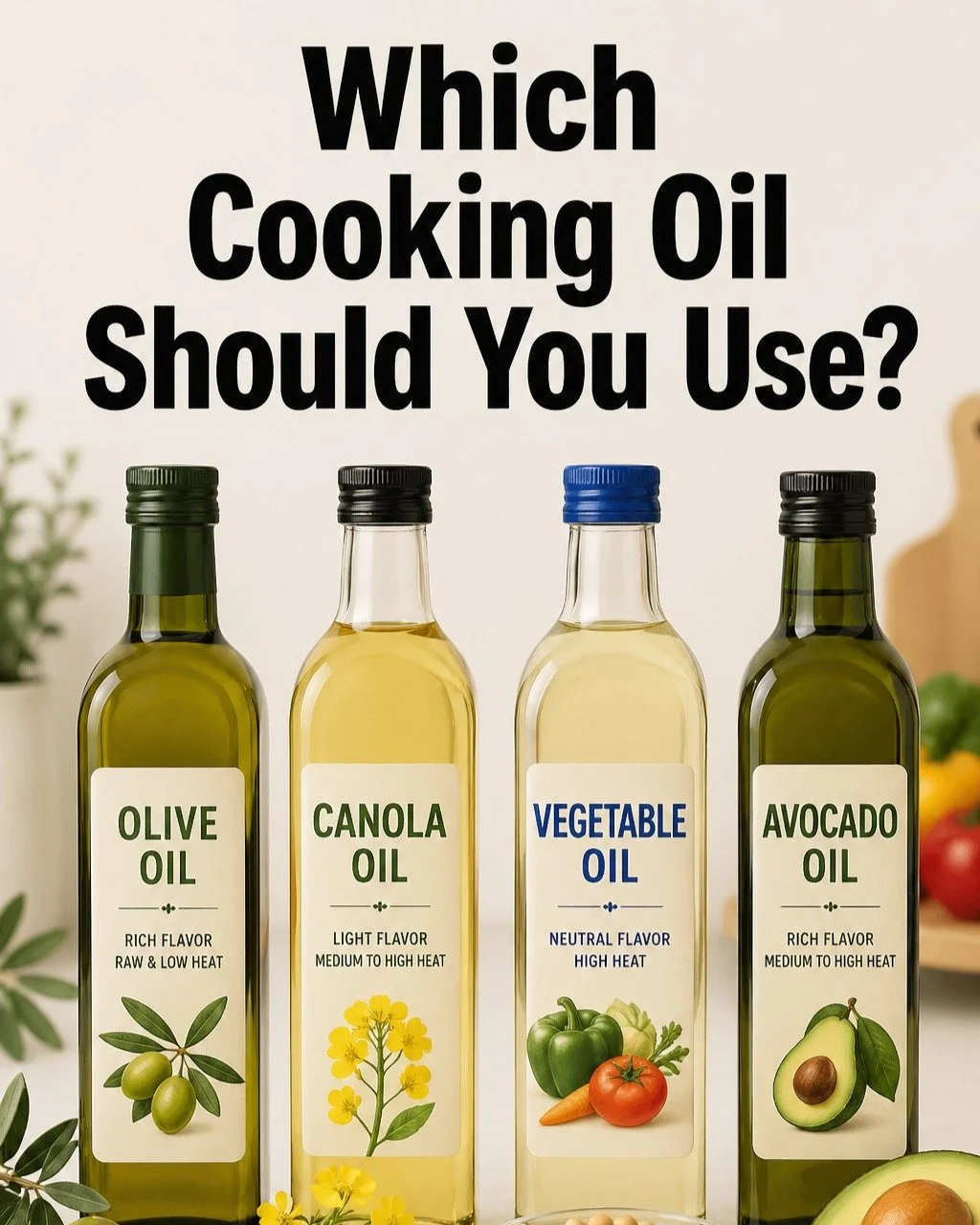 Which Cooking Oil Should You Use?

If you&rsquo;ve ever stood in the grocery store staring at the wall of cooking oils, wondering whether you really need olive oil, avocado oil, canola oil, or coconut oil, you&rsquo;re not alone. The good news? You d