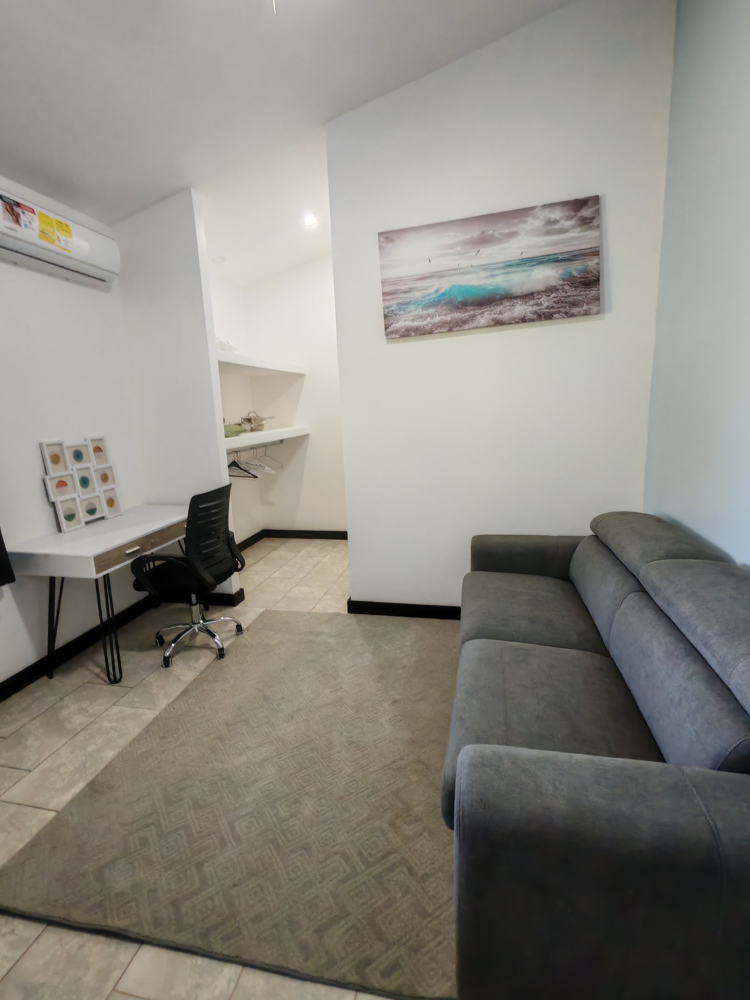 Office with sofa bed