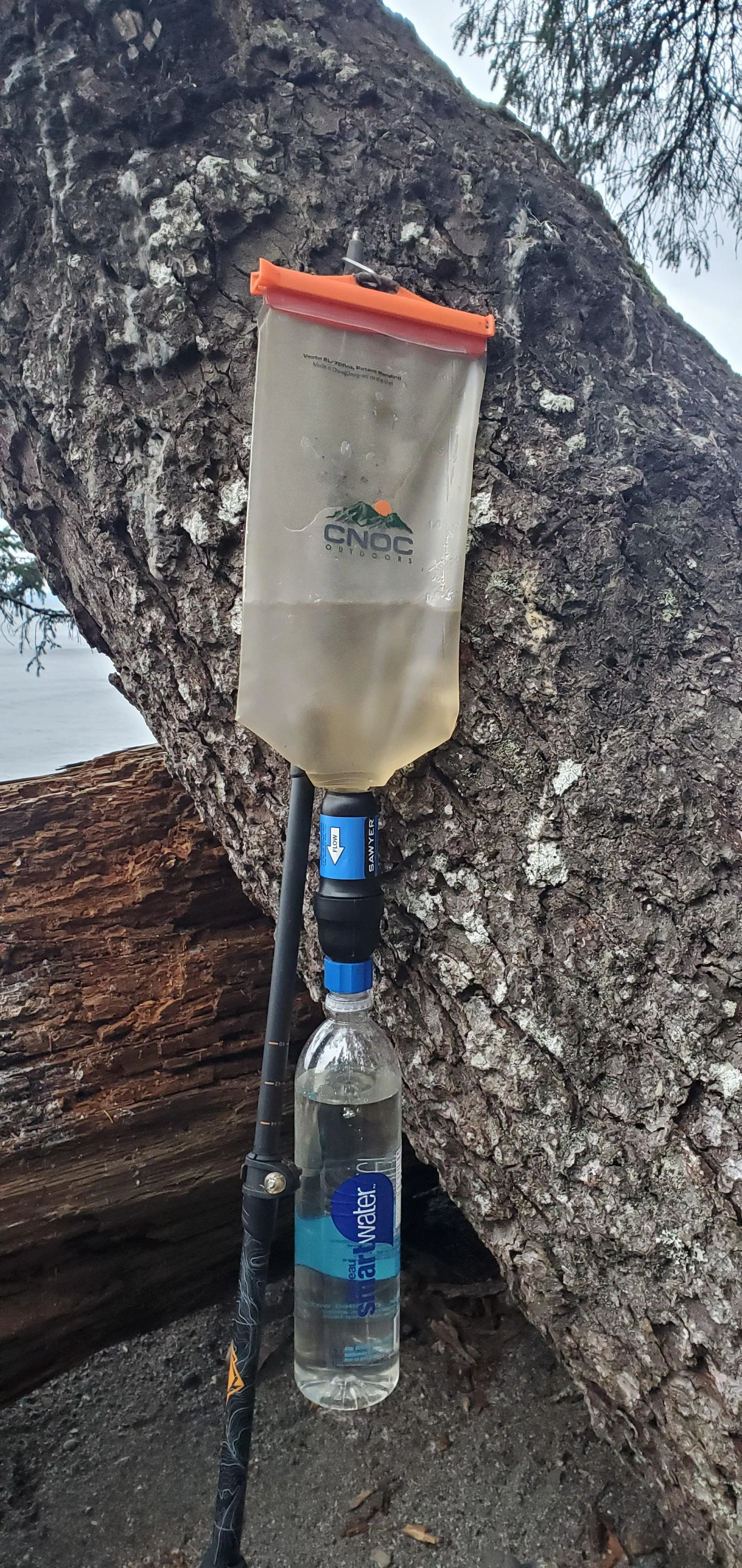 Sawyer Squeeze Water Filter with CNOC Bag and SmartWater bottle