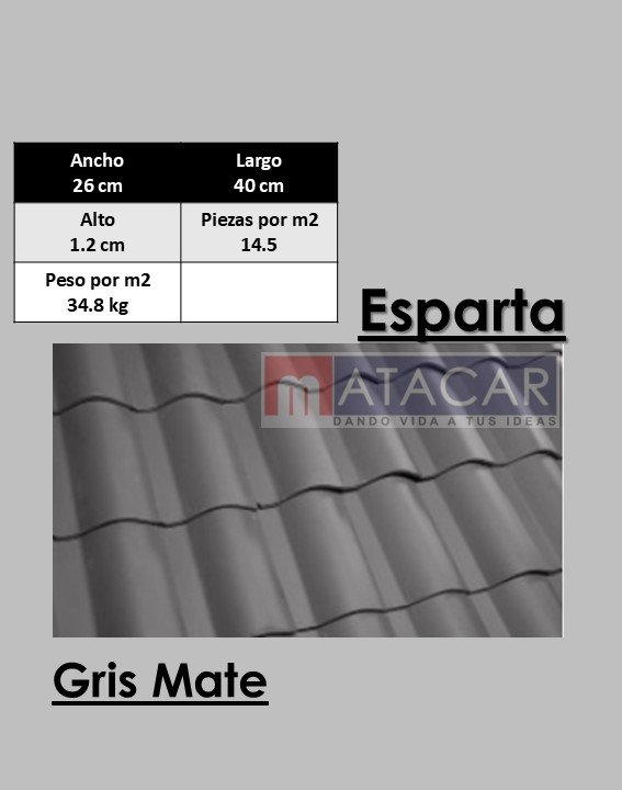 Esparta gris mate