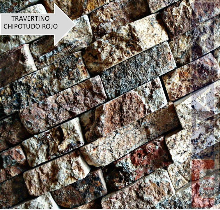PIEDRIN CHIPOTUDO TRAVERTINO ROJO