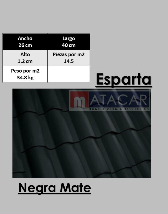 Esparta negra mate