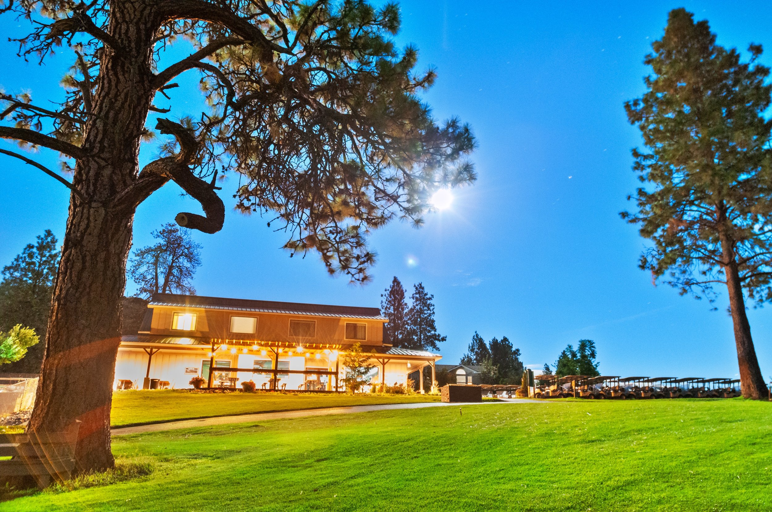 Alta Lake Club House at midnight long exposure